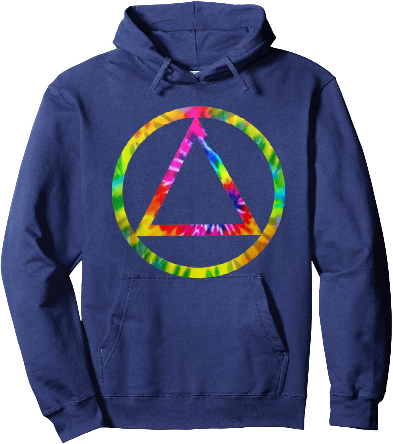 Tie Dye Dead Head Aa Sobriety Recovery Logo Hoodie - Hoodie | Navy