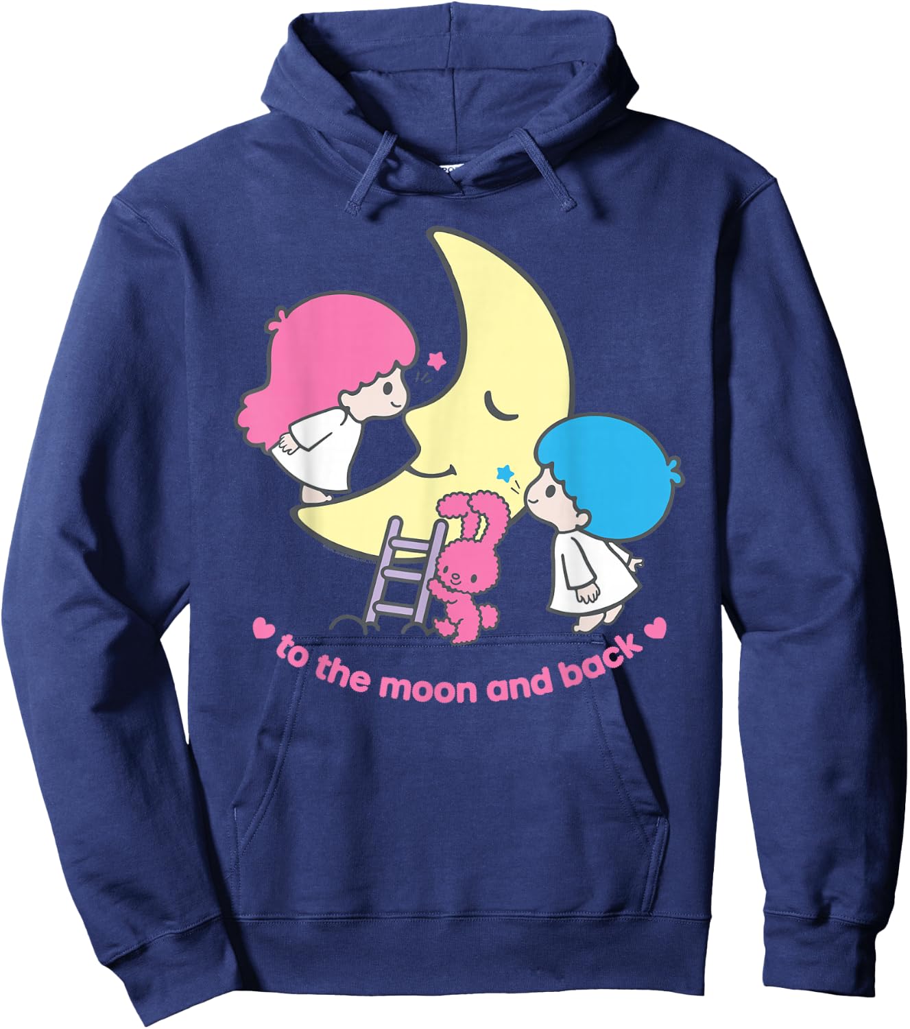 Little Twin Stars Love You to the Moon and Back Shirt Hoodie - Hoodie | Navy