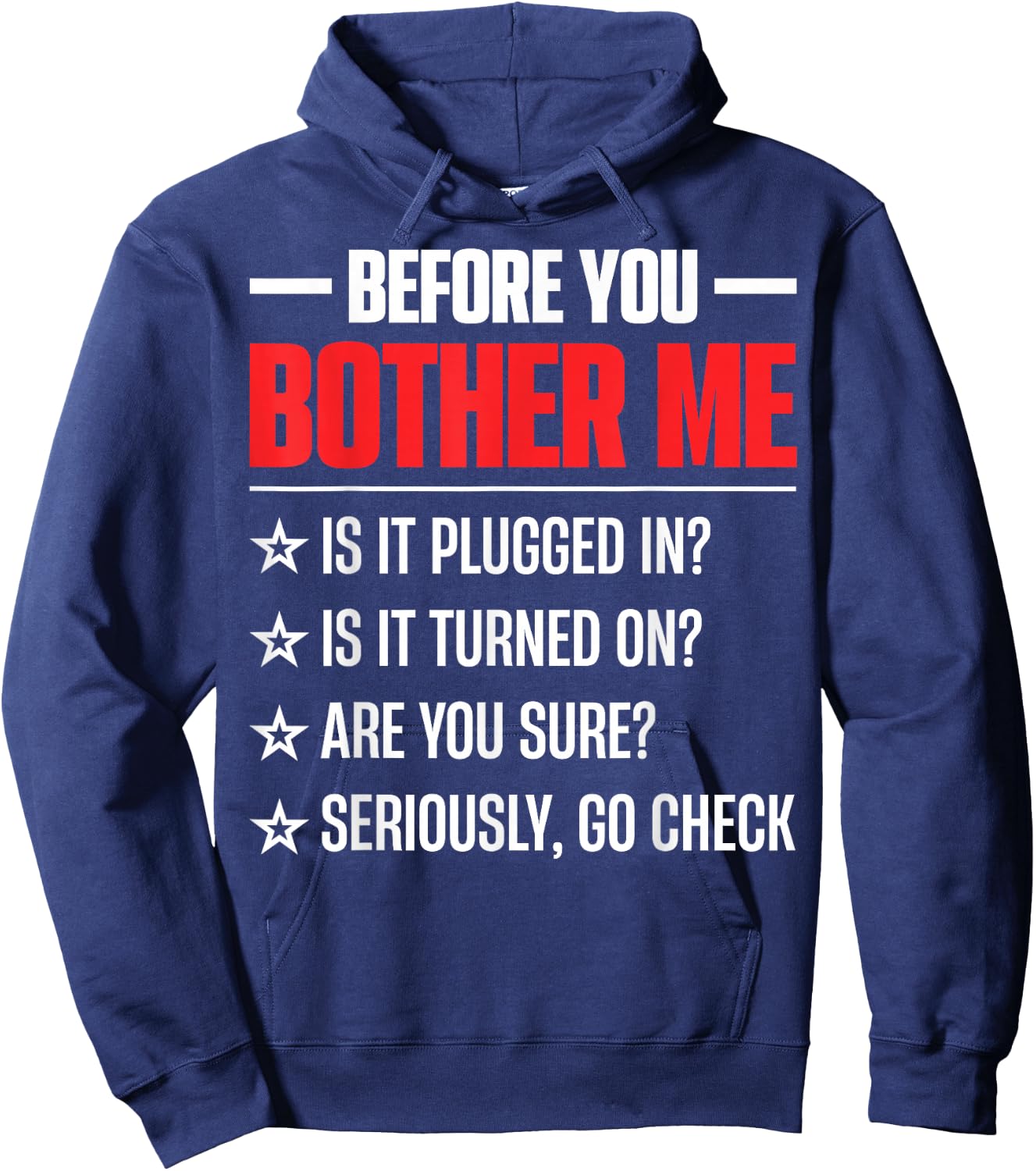 Before You Bother Me Nerd Computer Geeks Programmer Men Hoodie - Hoodie | Navy