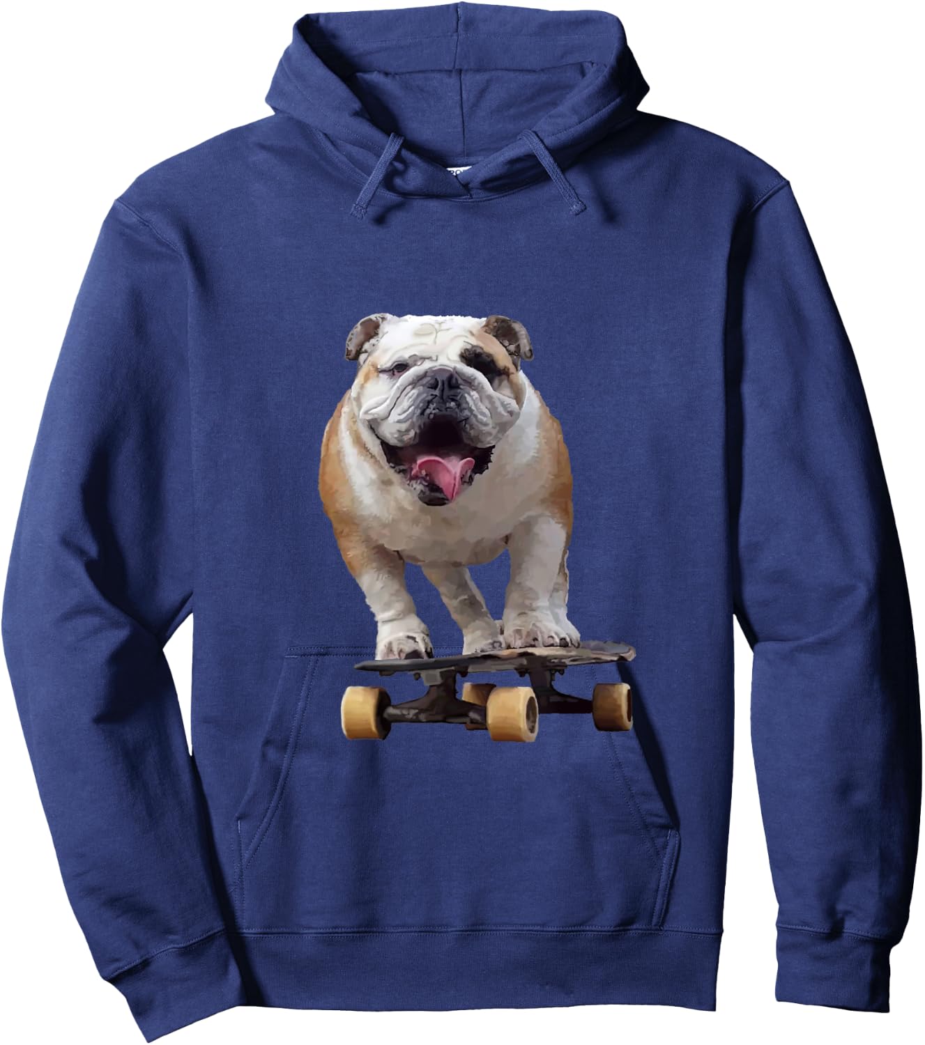 Funny Skateboarding Bulldog Hoodie - Hoodie | Navy