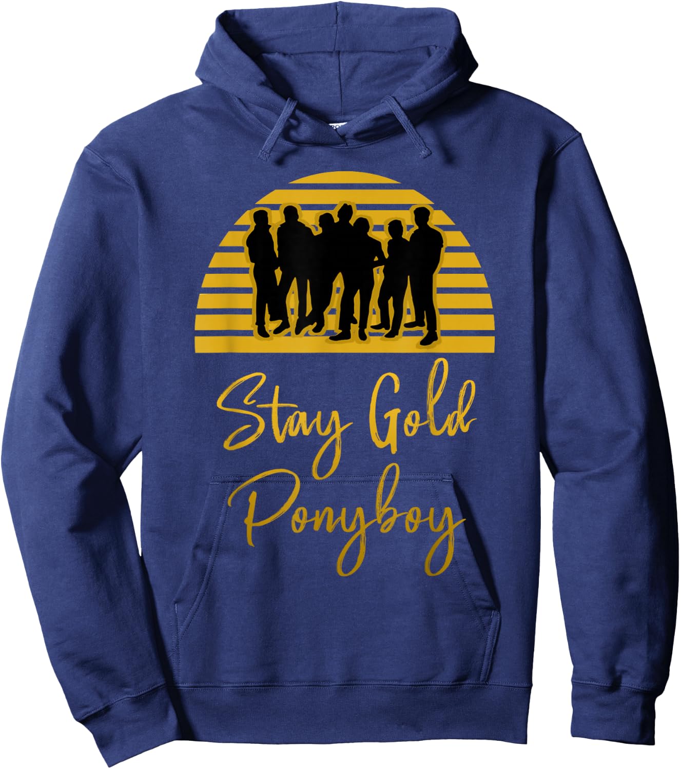 Stay Gold Ponyboy Vintage Classic 80s 70s Hoodie - Hoodie | Navy