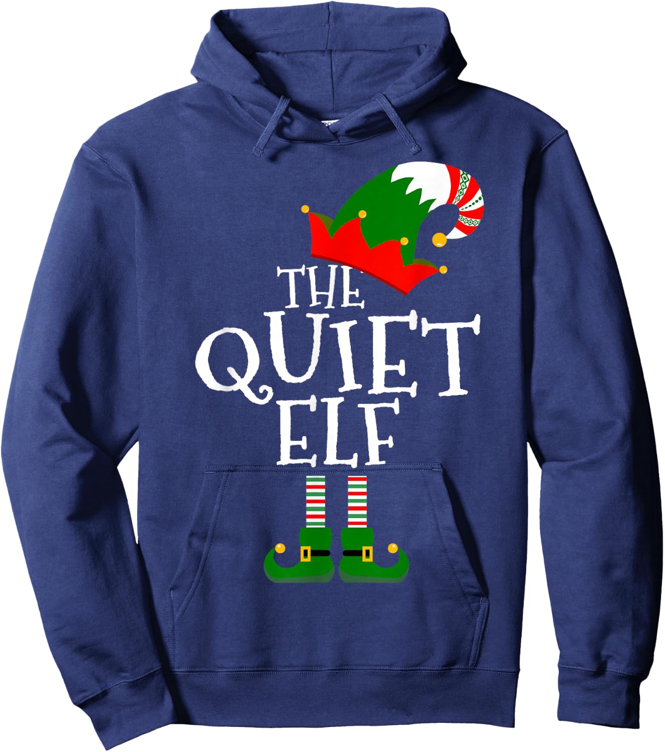 Funny The Quiet Elf Matching Family Group Gift Christmas Hoodie - Hoodie | Navy