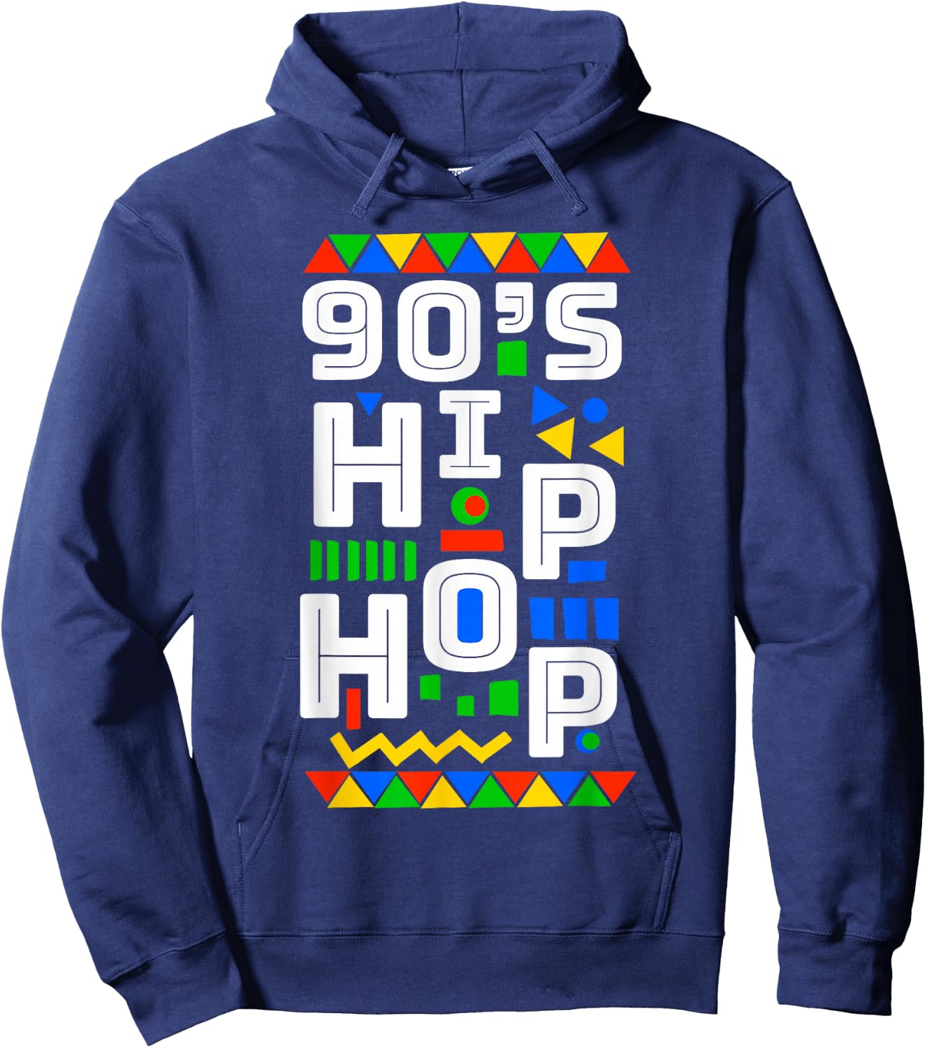 90's Hip Hop Vibes retro pattern Hoodie - Hoodie | Navy