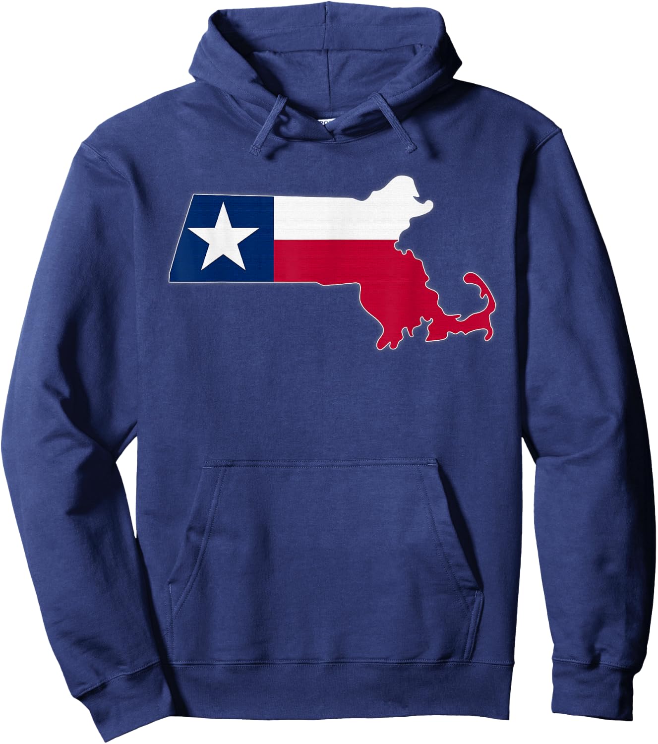 MASSACHUSETTS STATE MAP TEXAS TX Flag Roots Men Women Gift Hoodie - Hoodie | Navy