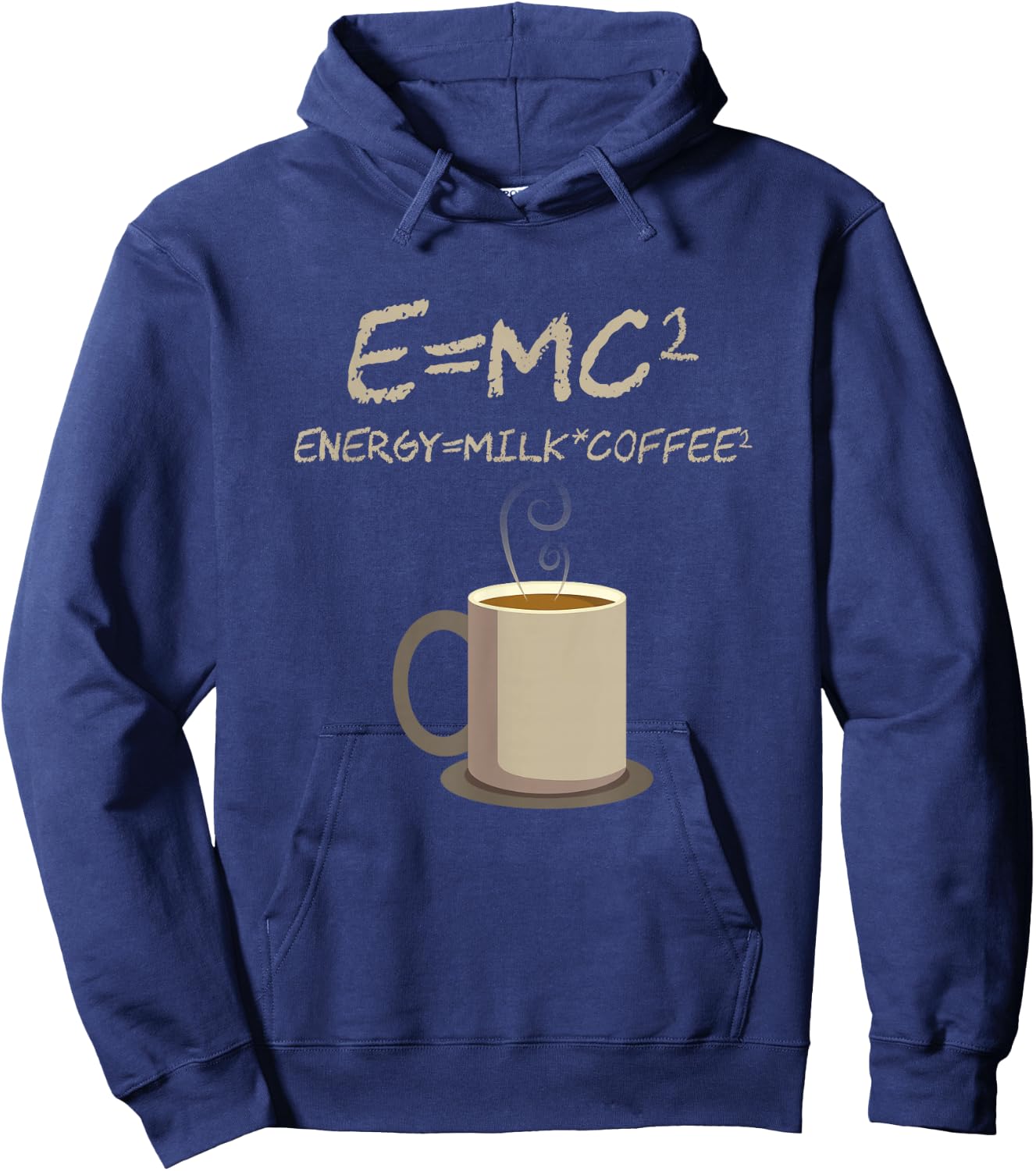 E=MC2 Funny Science Coffee Energy Milk Coffee Gift Small Hoodie - Hoodie | Navy