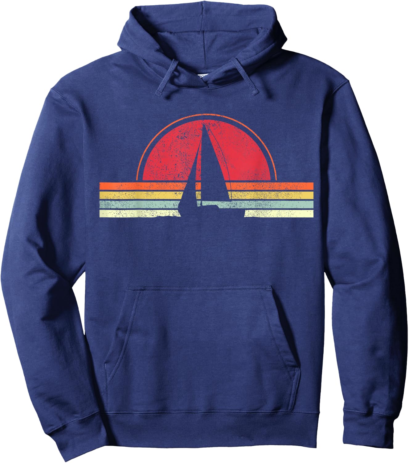 Vintage Sailing Shirt Retro Sailing Boat Sailing Gift Hoodie - Hoodie | Navy