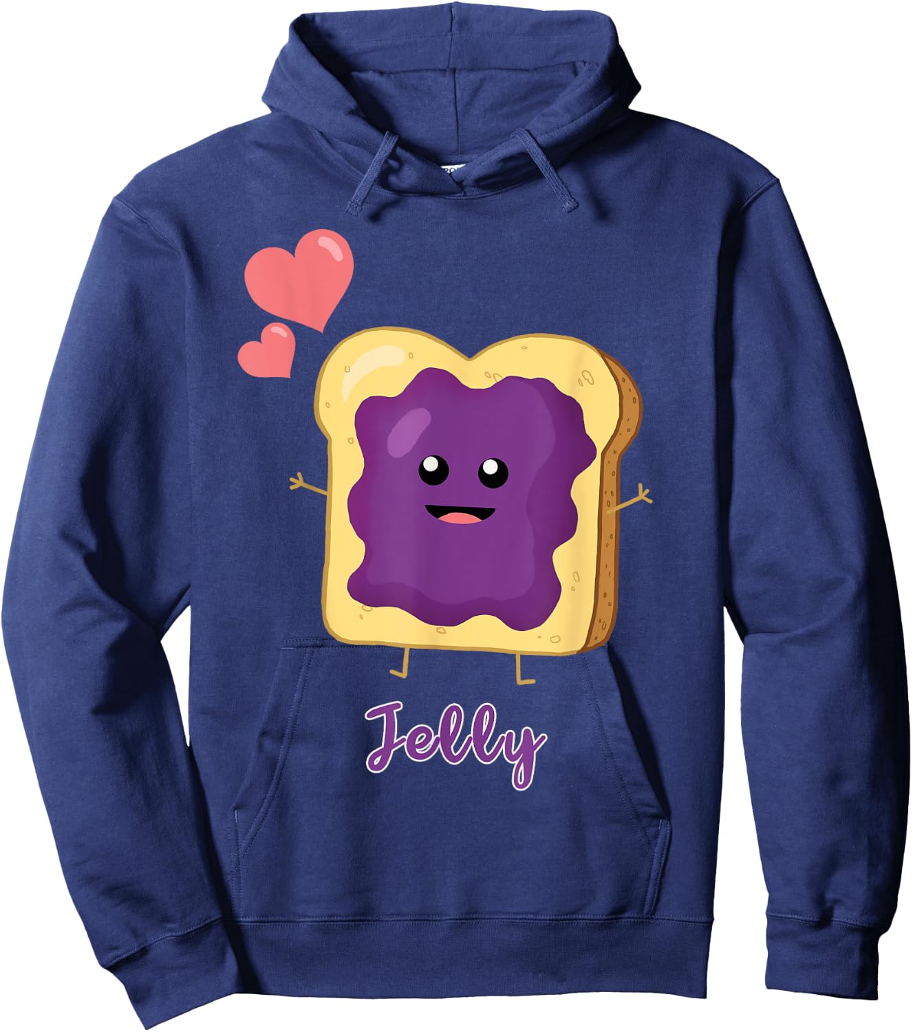 Matching Best Friend Jelly PB&J Hoodie - Hoodie | Navy