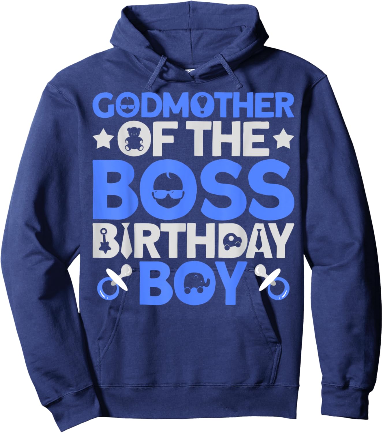 Godmother Of The Boss Birthday Party Outfit Like A Boss Hoodie - Hoodie | Navy