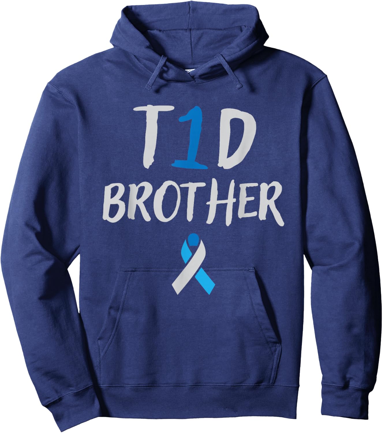 Type 1 Diabetes Brother Awareness for Diabetics Hoodie - Hoodie | Navy