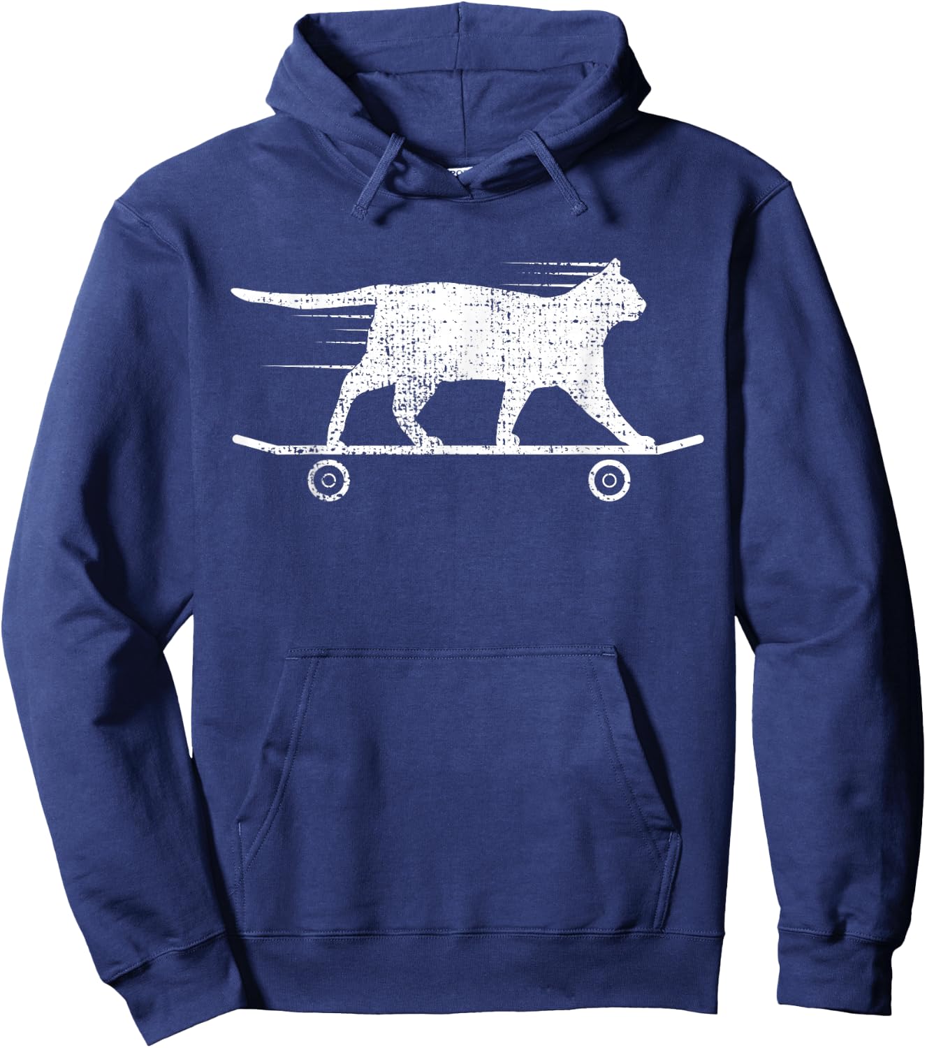 Skateboard Cat Kitten Gift Owner Lover Hoodie - Hoodie | Navy