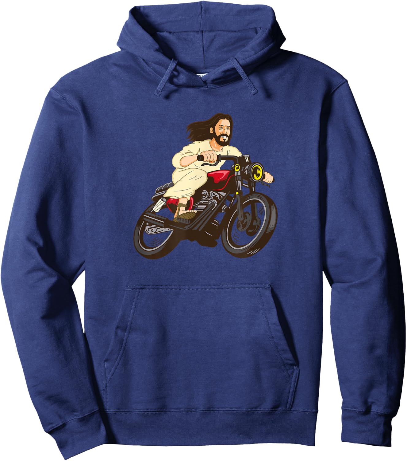 Christ on a Motorcycle Lord Jesus God Church Gift Hoodie - Hoodie | Navy