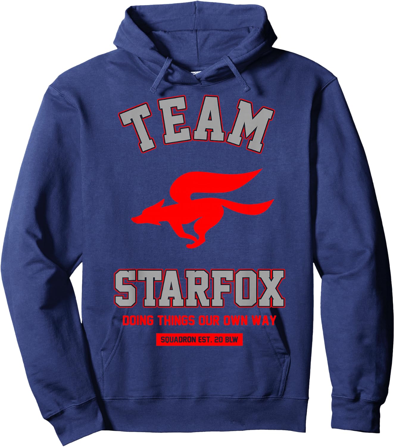 Star Fox Team Red Logo Poster Style Graphic Hoodie - Hoodie | Navy