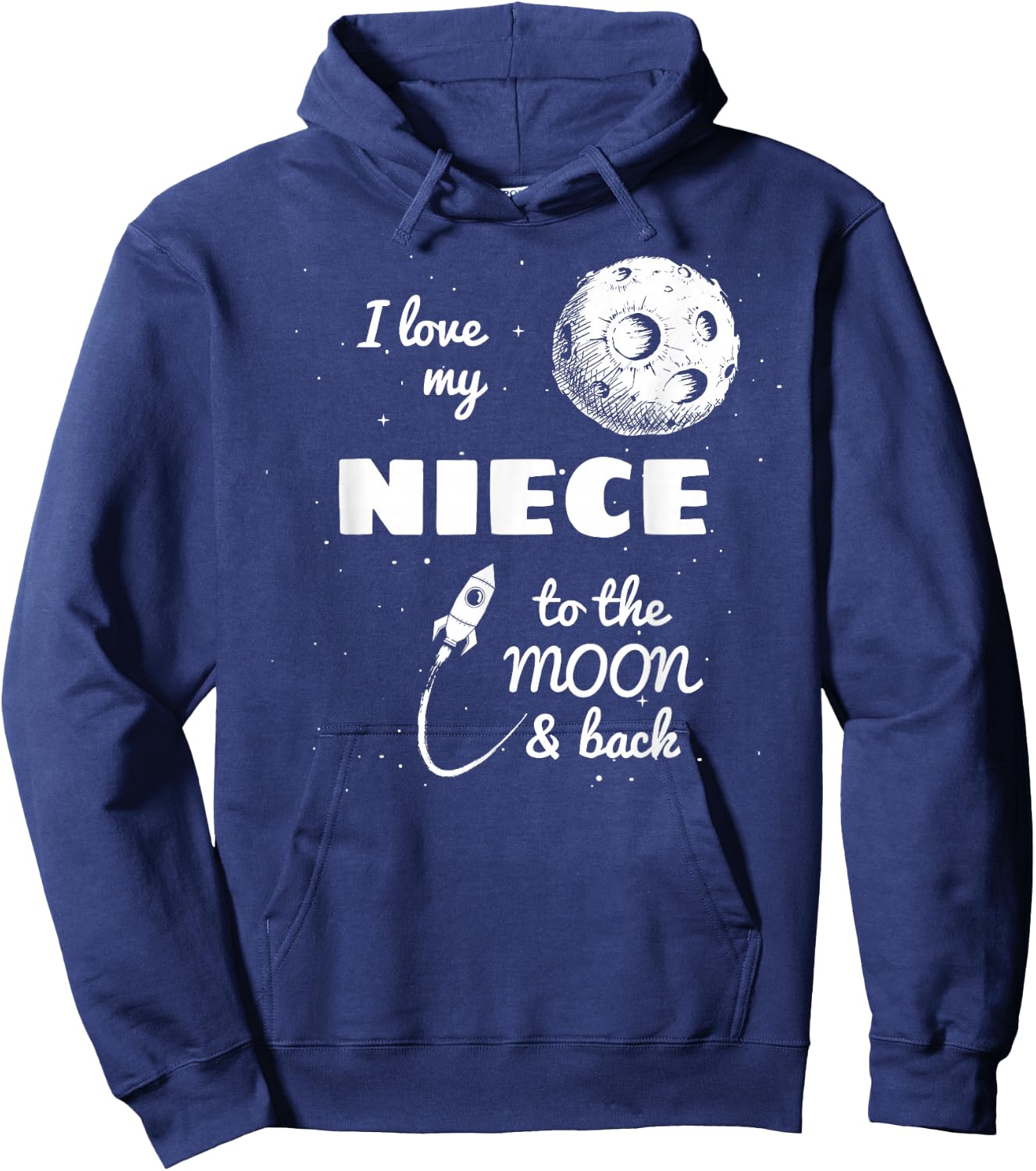 I Love My Niece to the Moon and Back Hoodie - Hoodie | Navy