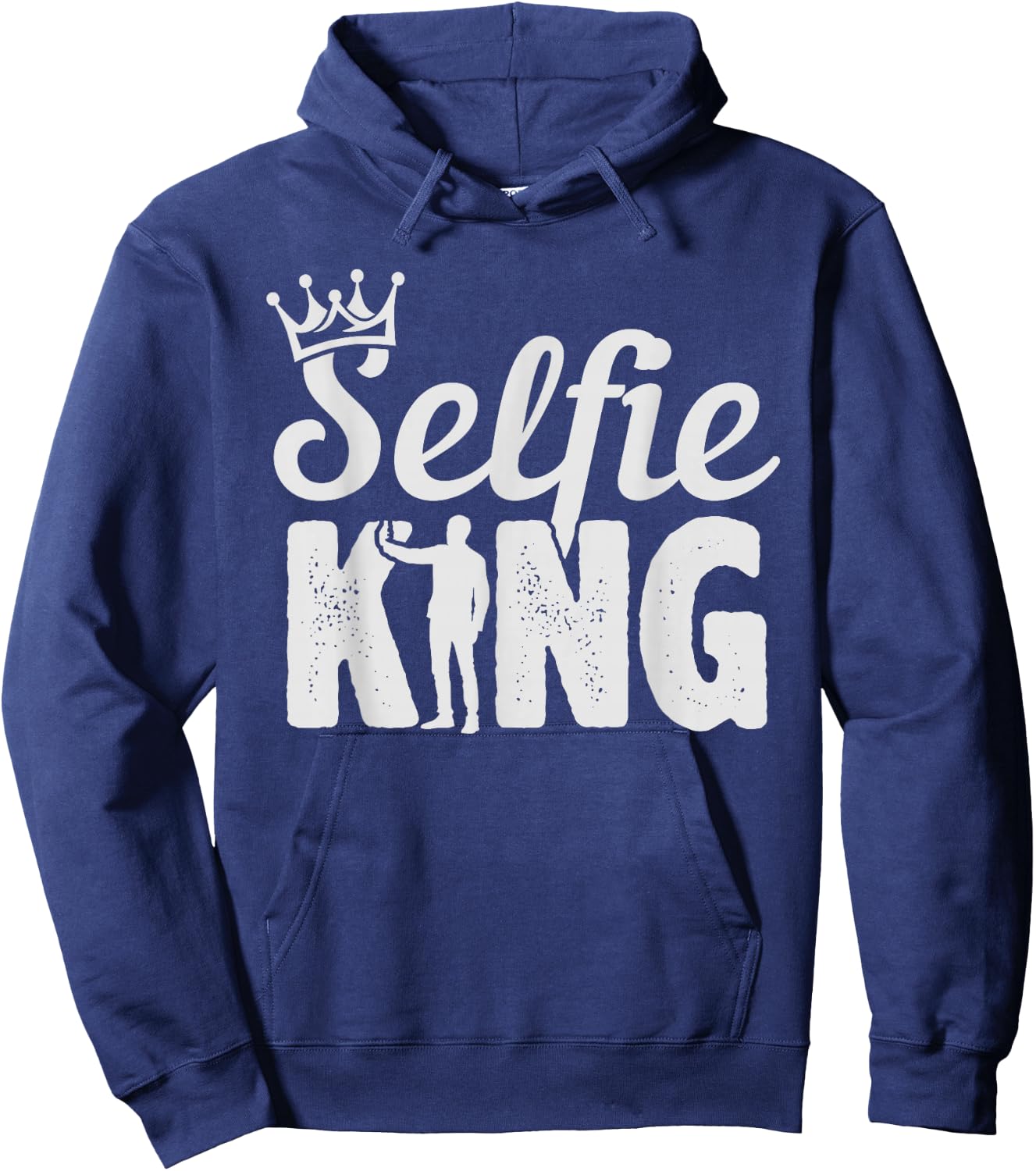 Selfie King - Smartphone Mobile Mirror Handsome Hoodie - Hoodie | Navy