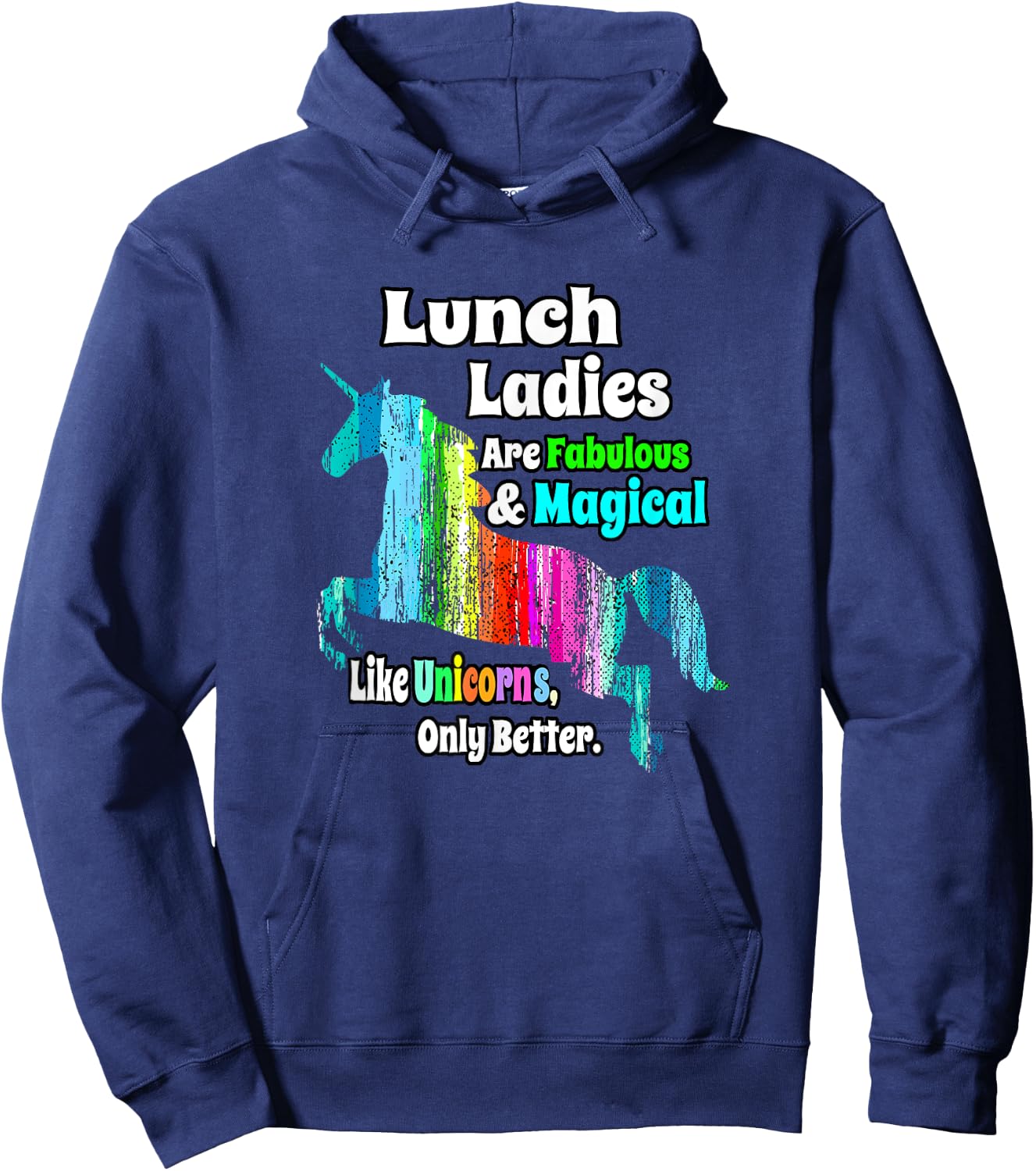 School Lunch Ladies Unicorn Hoodie - Hoodie | Navy