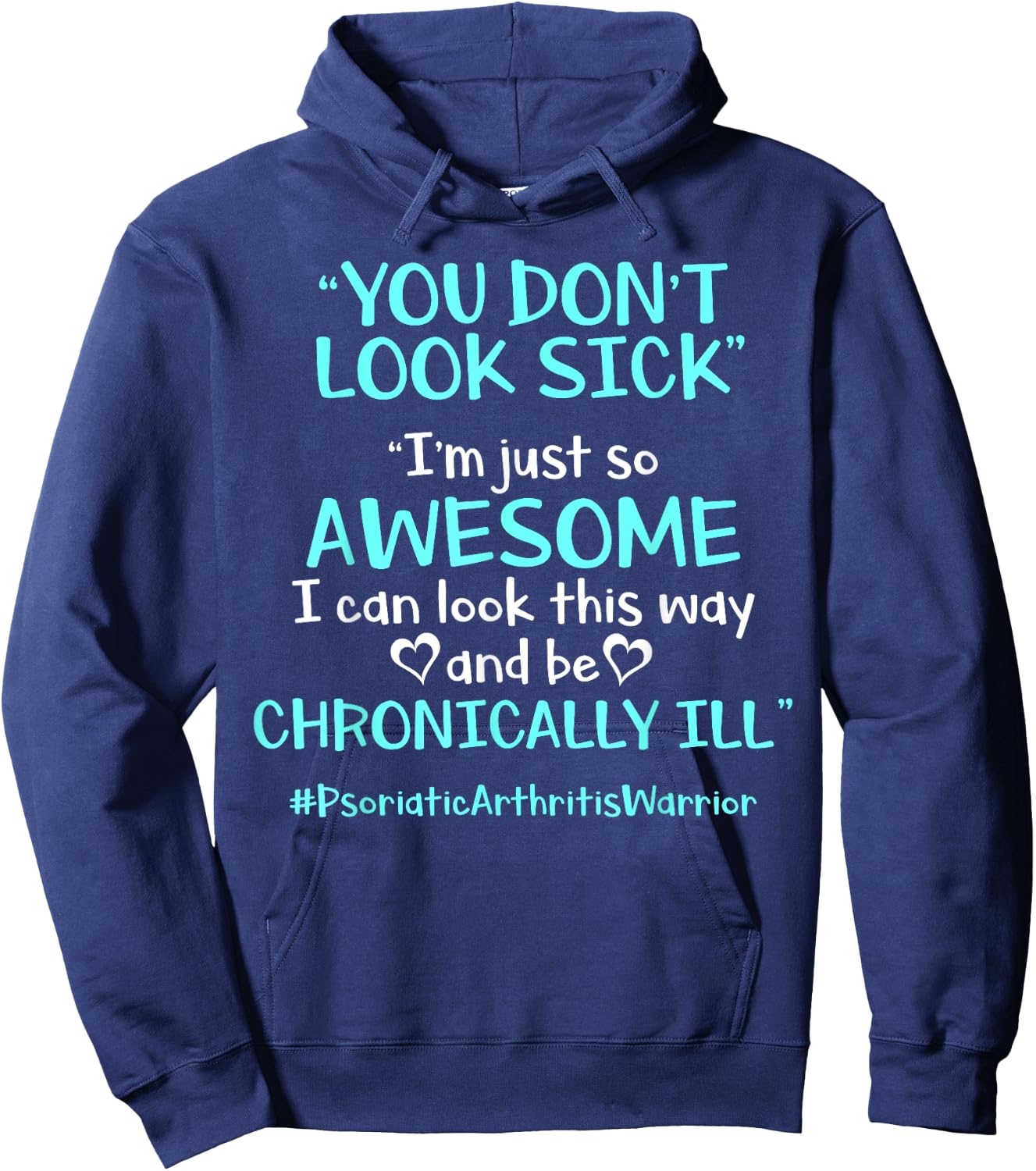 PSA Psoriatic Arthritis Awesome Warrior Awareness Hoodie - Hoodie | Navy