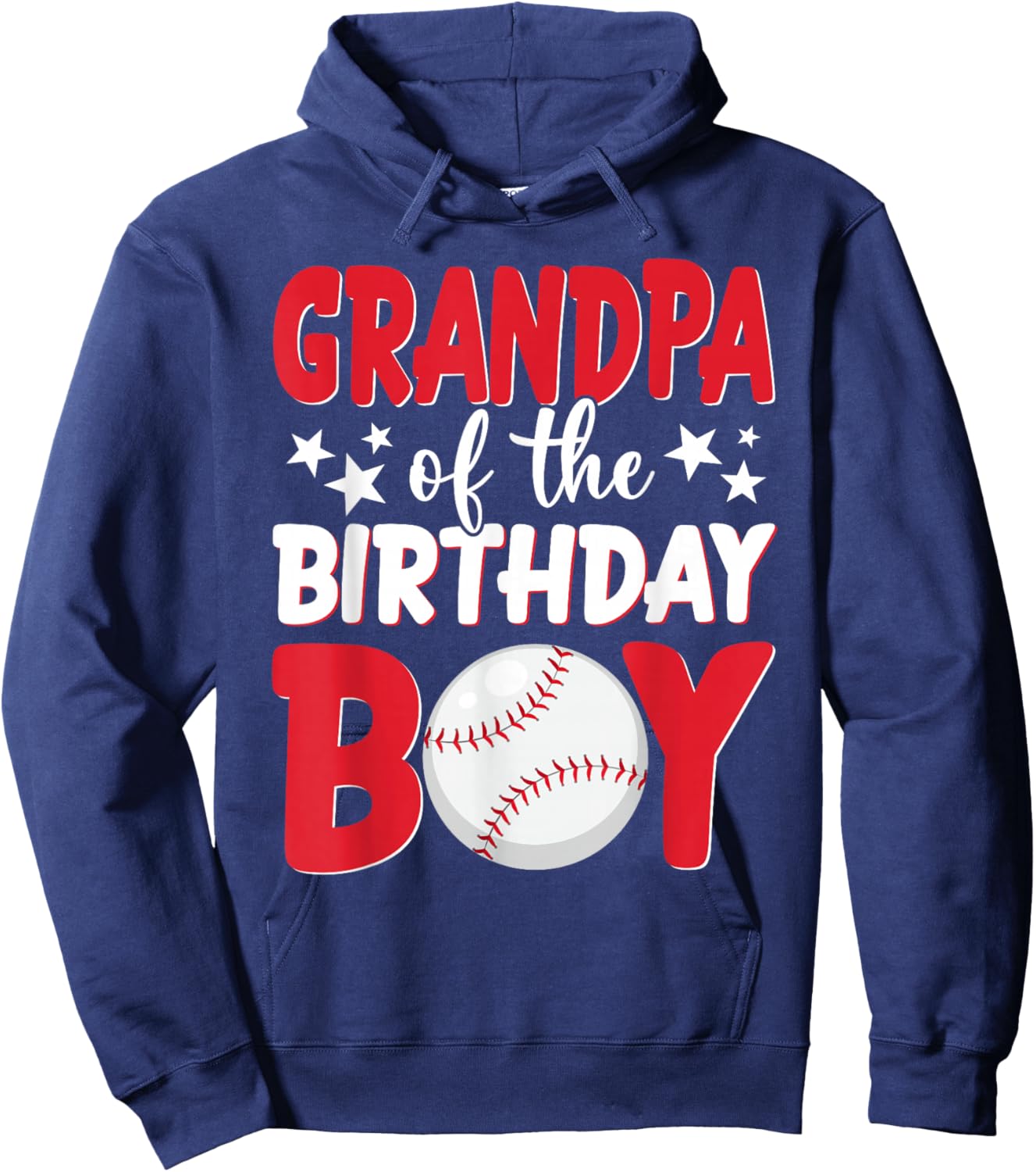 Baseball Grandpa of The Birthday Boy Family Matching Hoodie - Hoodie | Navy