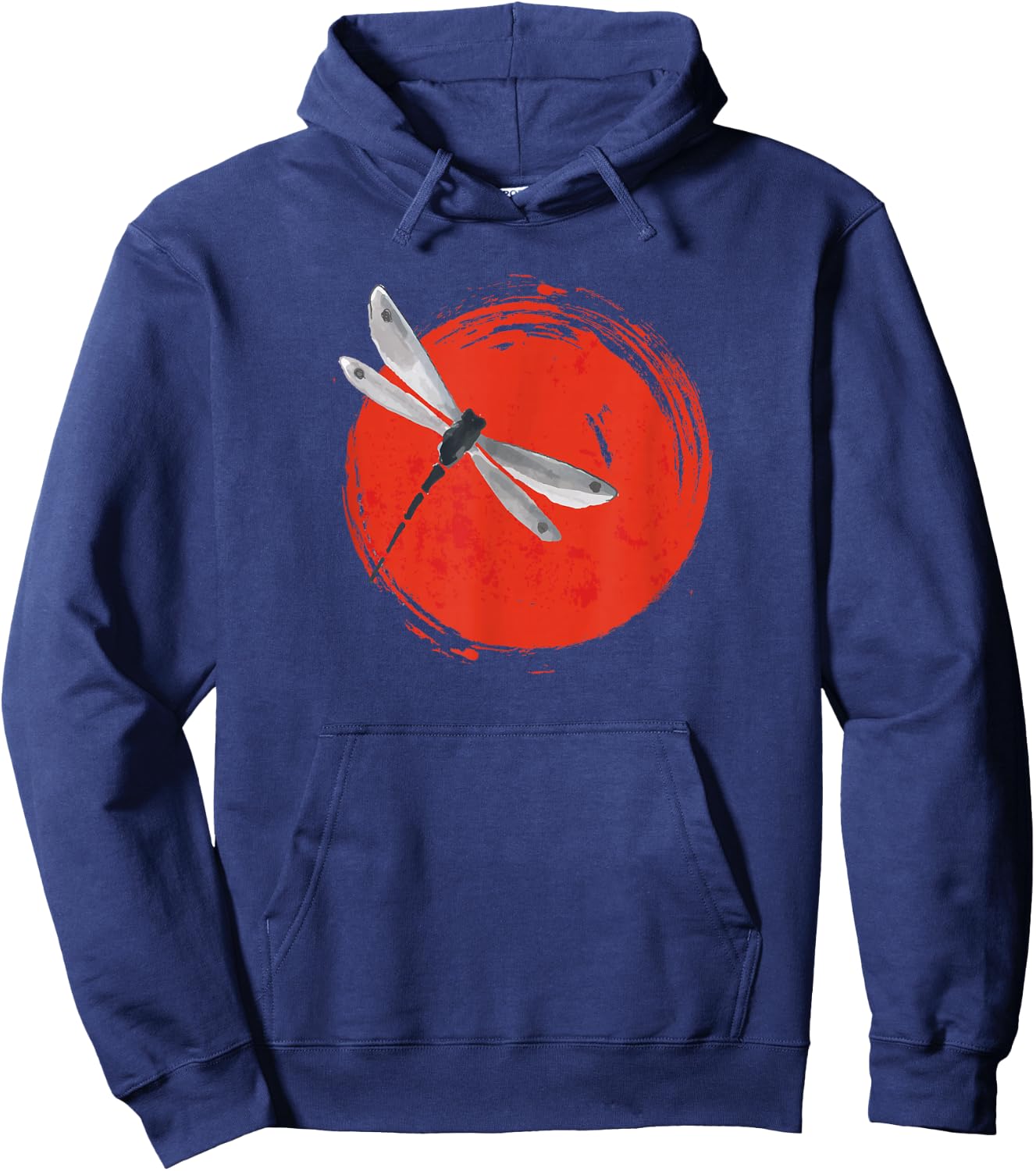 Zen Circle Japanese Dragonfly Sun Yoga Hoodie - Hoodie | Navy