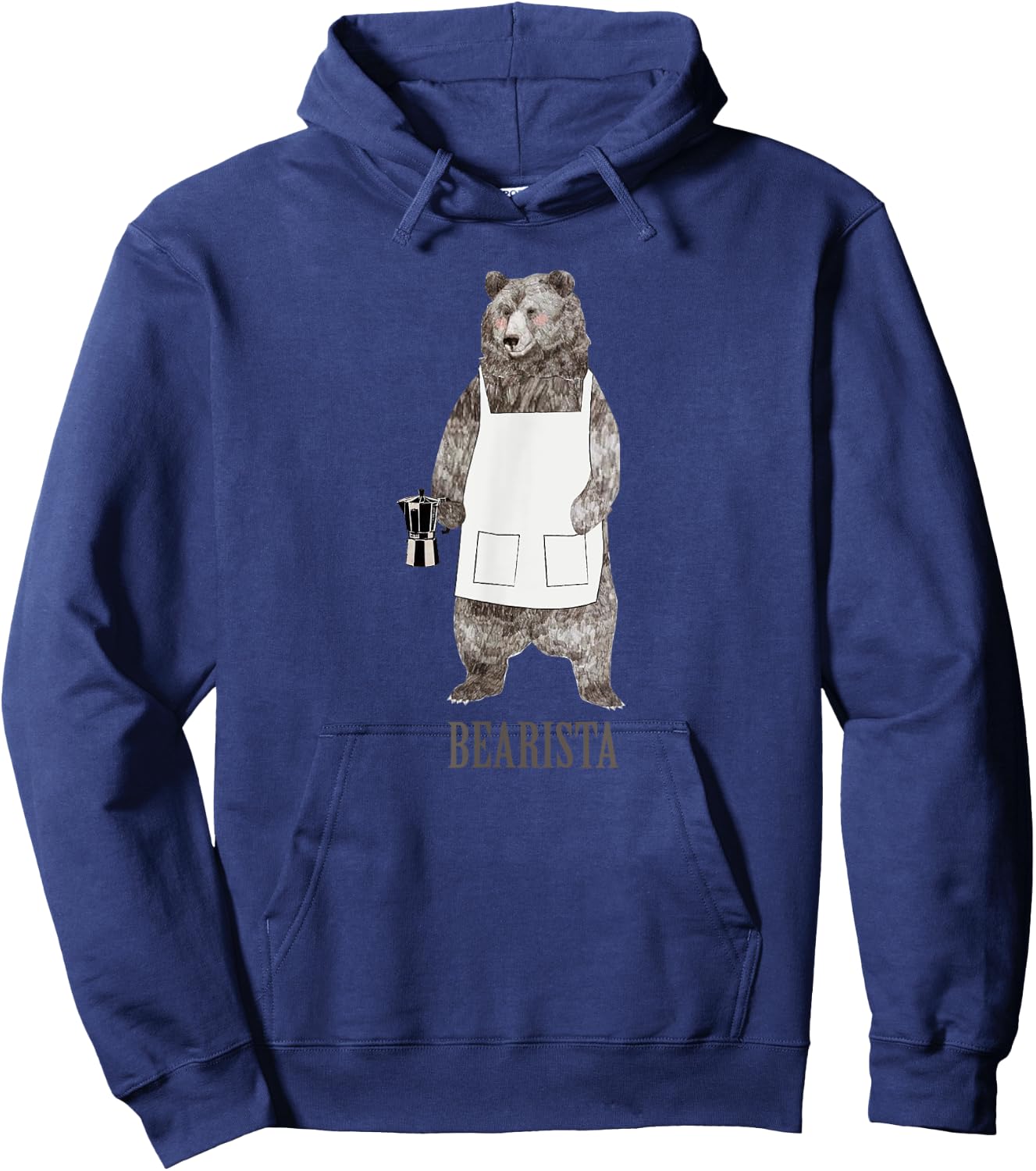 BEARISTA Funny novelty barista bear t shirt - women Hoodie - Hoodie | Navy