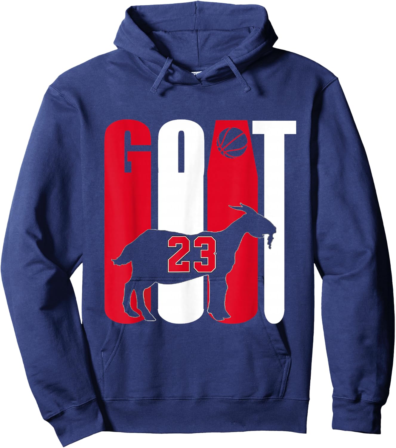 Goat (Greatest Of All Time) Basketball 23 Hoodie - Hoodie | Navy