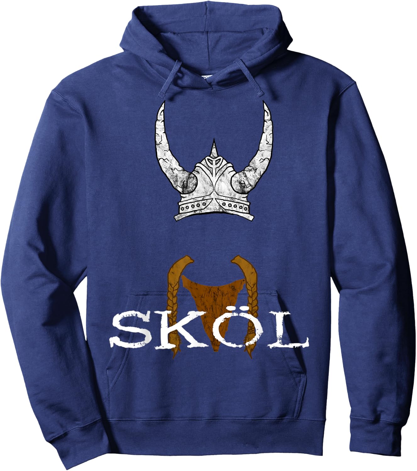 Skol Viking Helmet Nordic Scandinavian Norse Mythology Hoodie - Hoodie | Navy