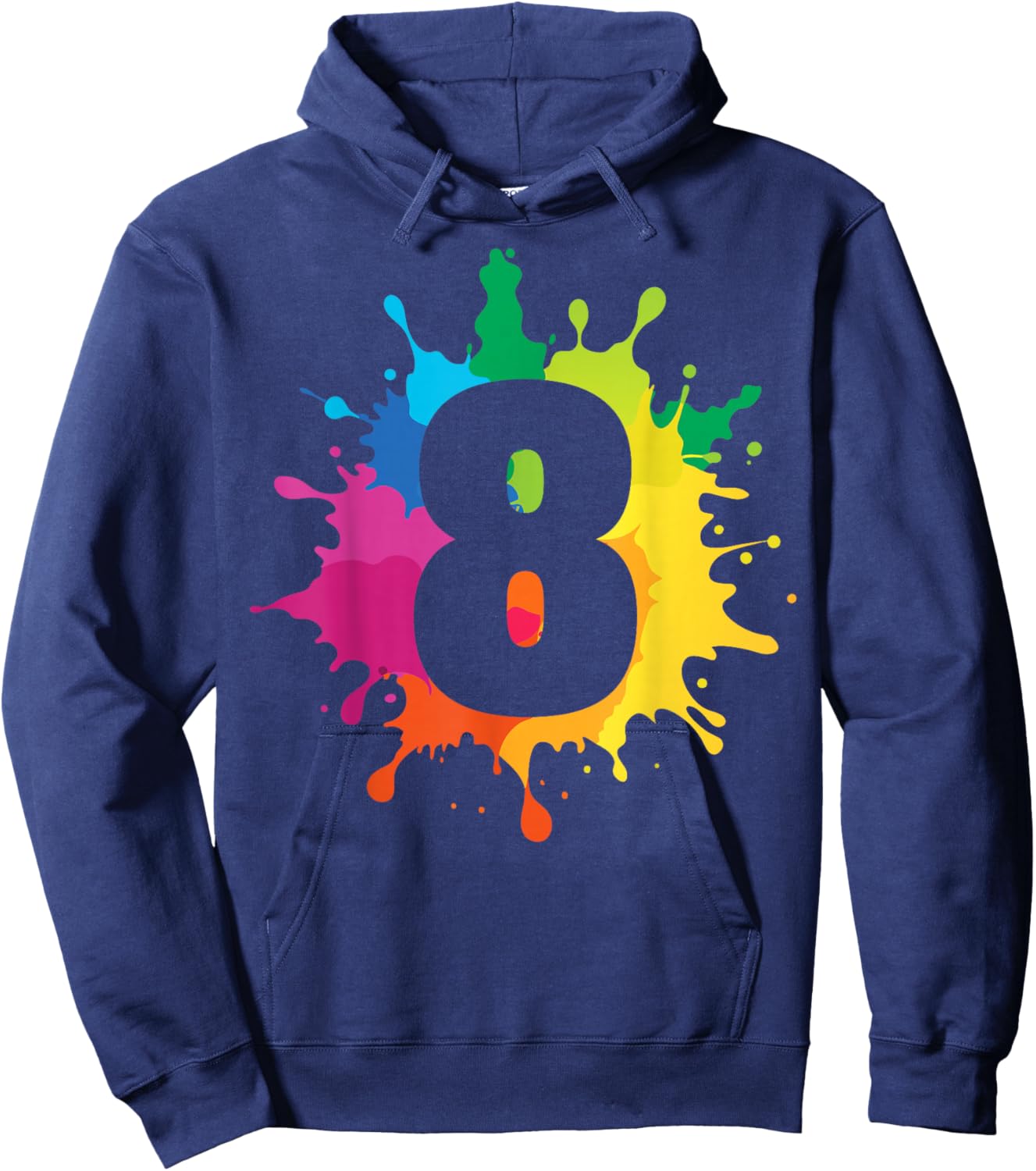 Kids 8 Years Old Painter Painting Art 8th Birthday Party Hoodie - Hoodie | Navy
