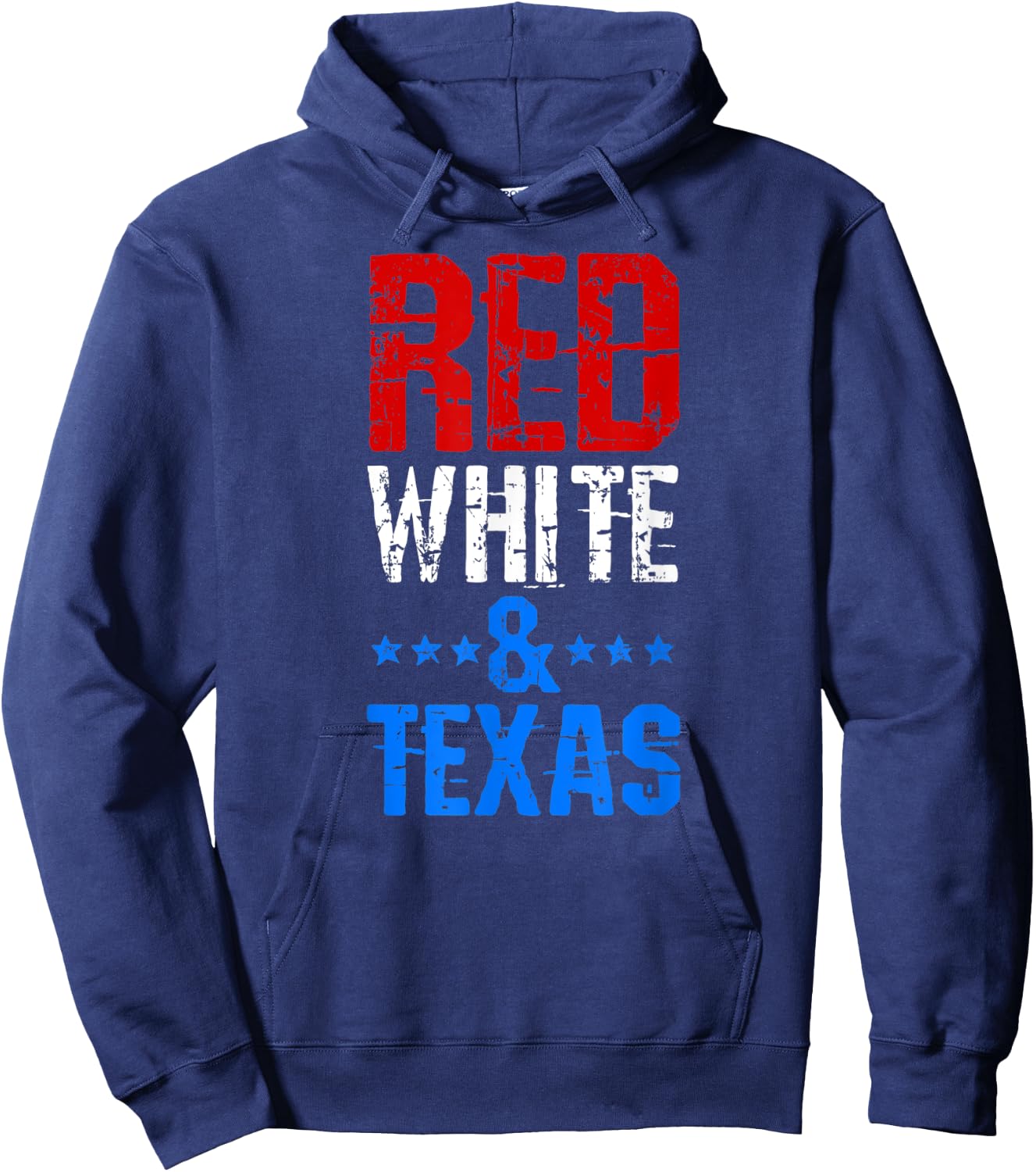 RED WHITE & TEXAS 4th Of July Hoodie - Hoodie | Navy