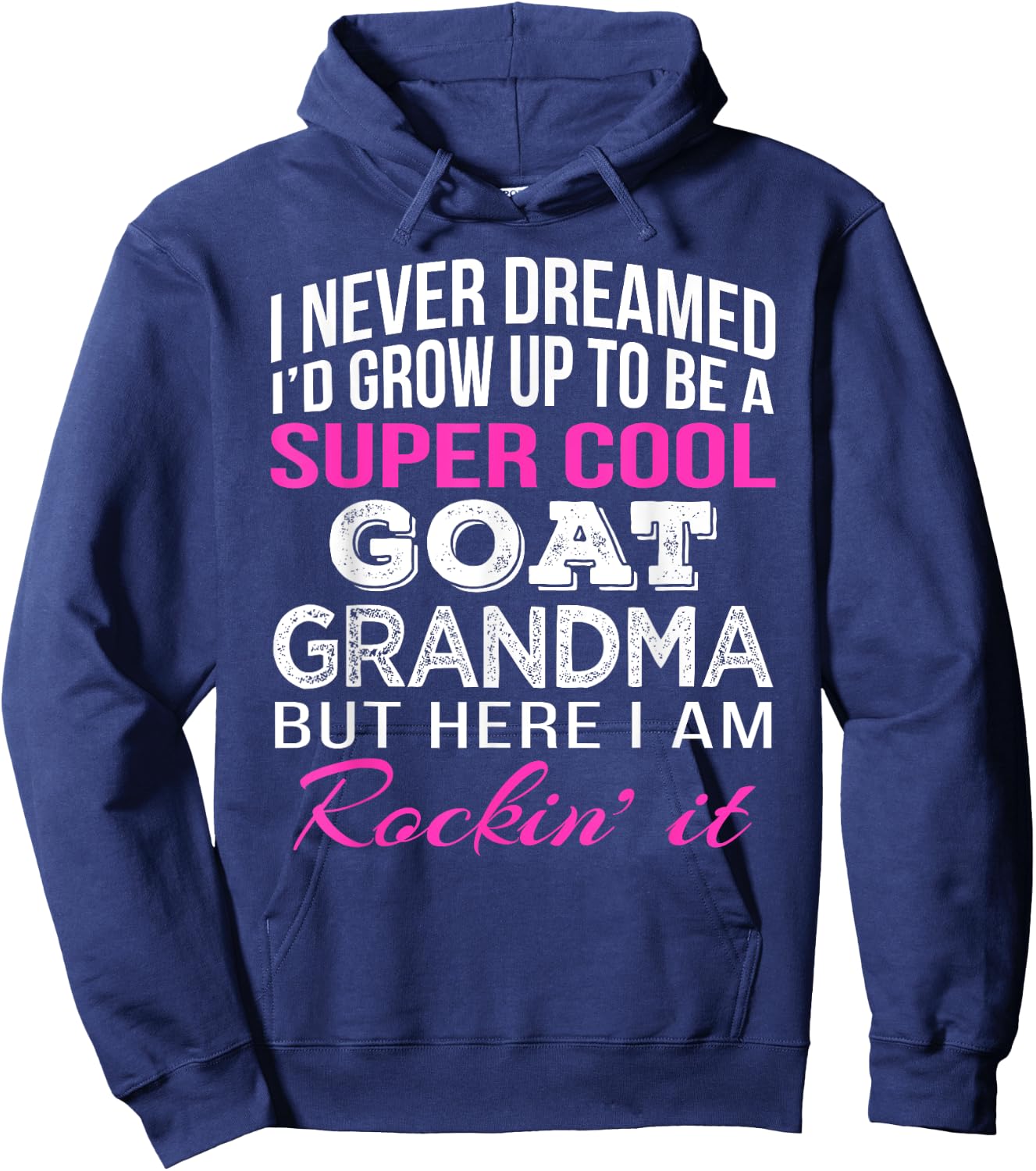 Goat Grandma T Shirt Hoodie - Hoodie | Navy