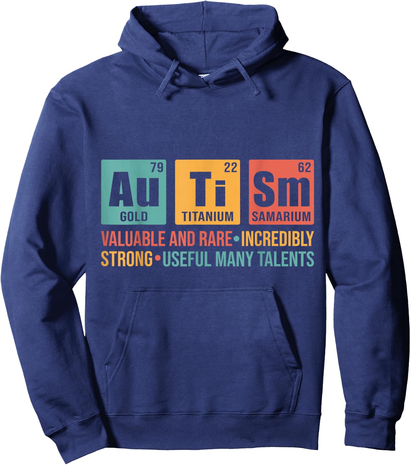 Autism Awareness Periodic Table Hoodie - Hoodie | Navy