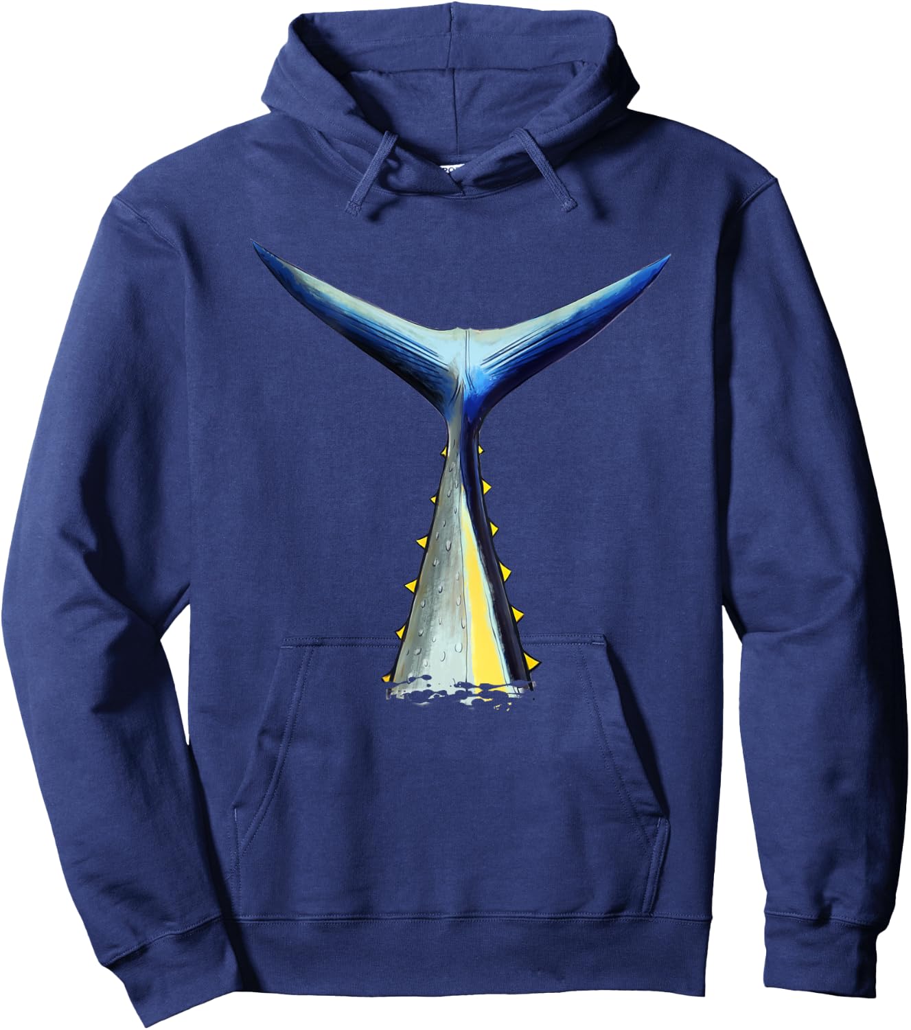 BACK PRINT Deep Sea Fishing | Tuna Tail | Bluefin Tuna Hoodie - Hoodie | Navy