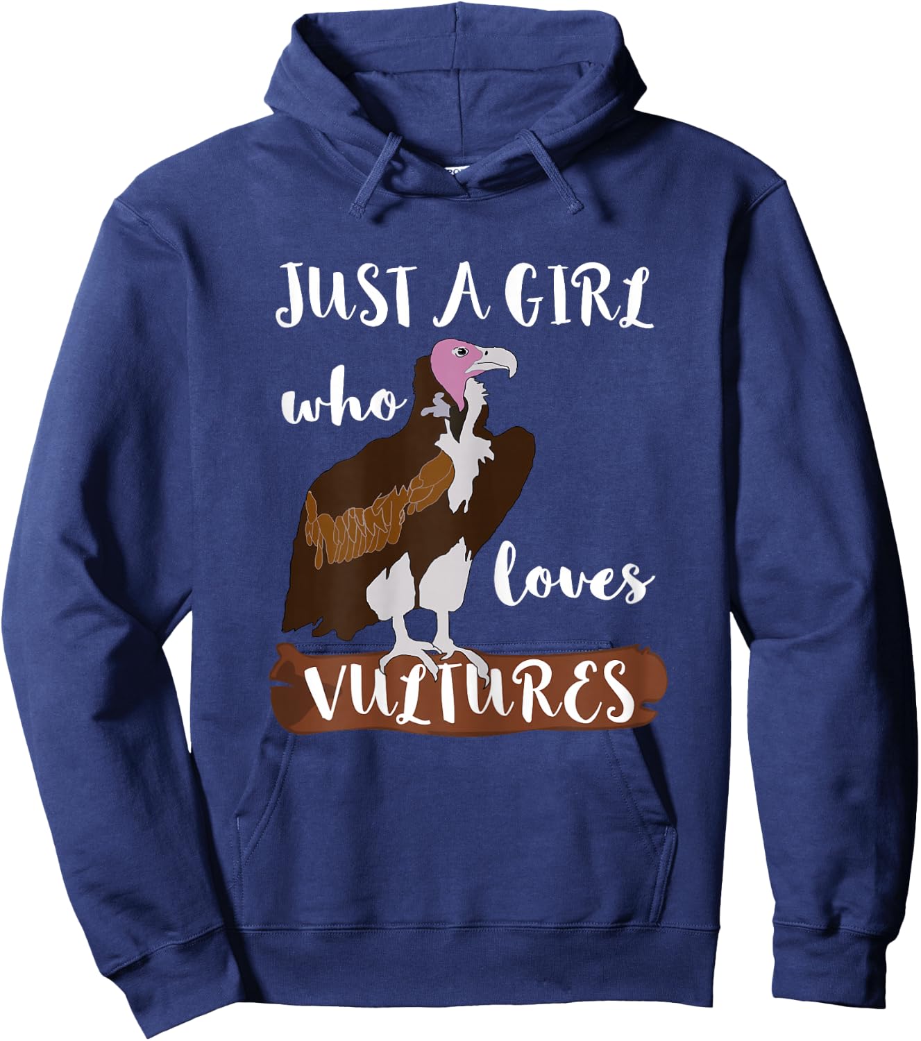Just A Girl Who Loves Vultures Carrion Scavenger Bird Hoodie - Hoodie | Navy