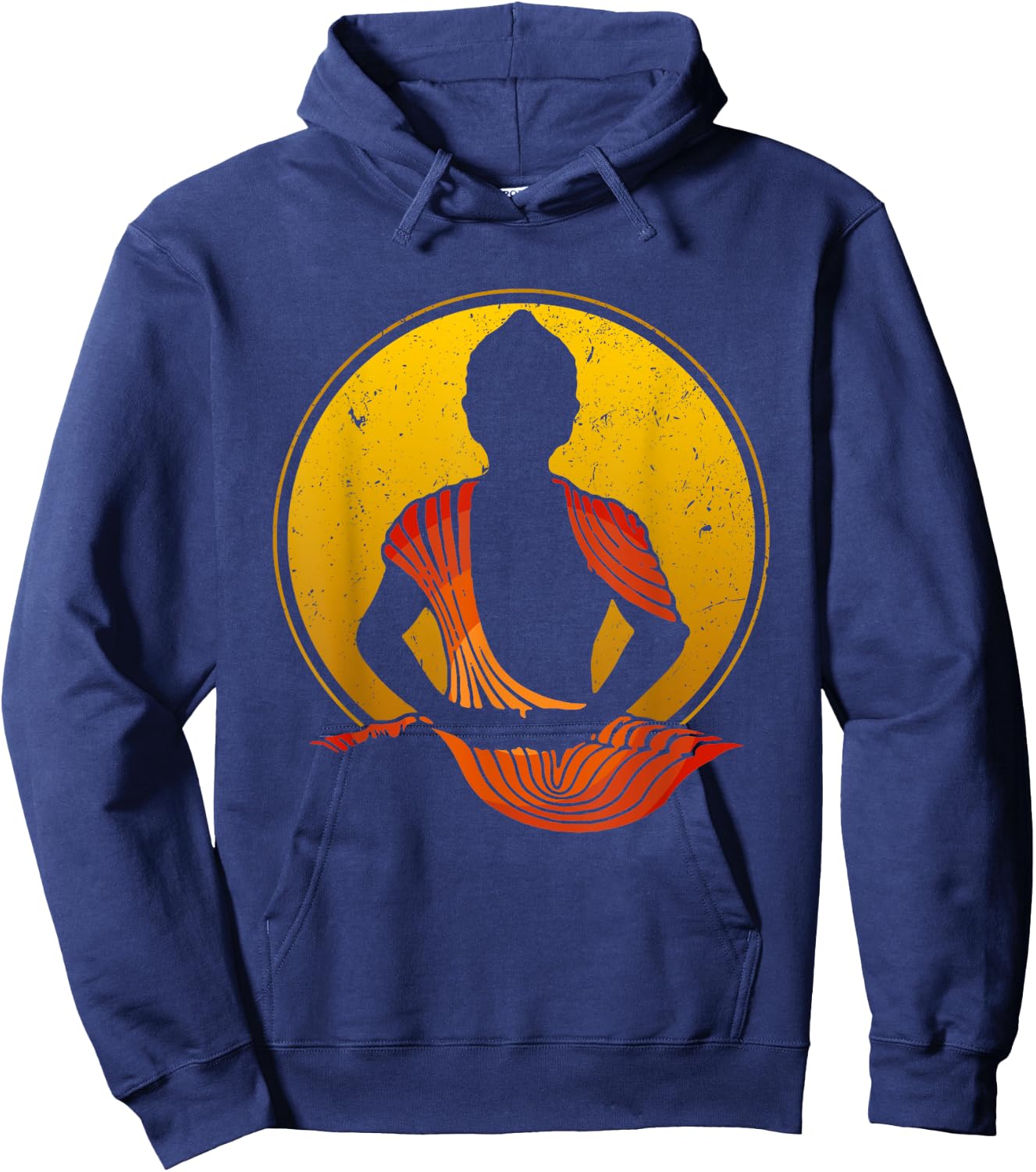 Buddha Vintage Zen Buddhism Yoga Meditation Spiritual Hoodie - Hoodie | Navy