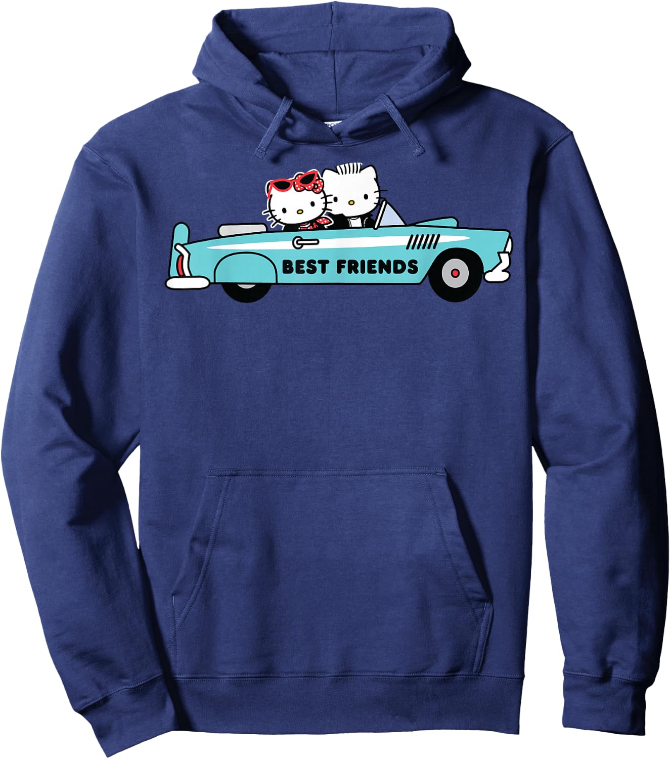 Hello Kitty Dear Daniel Best Friends Classic Car 1950's Hoodie - Hoodie | Navy