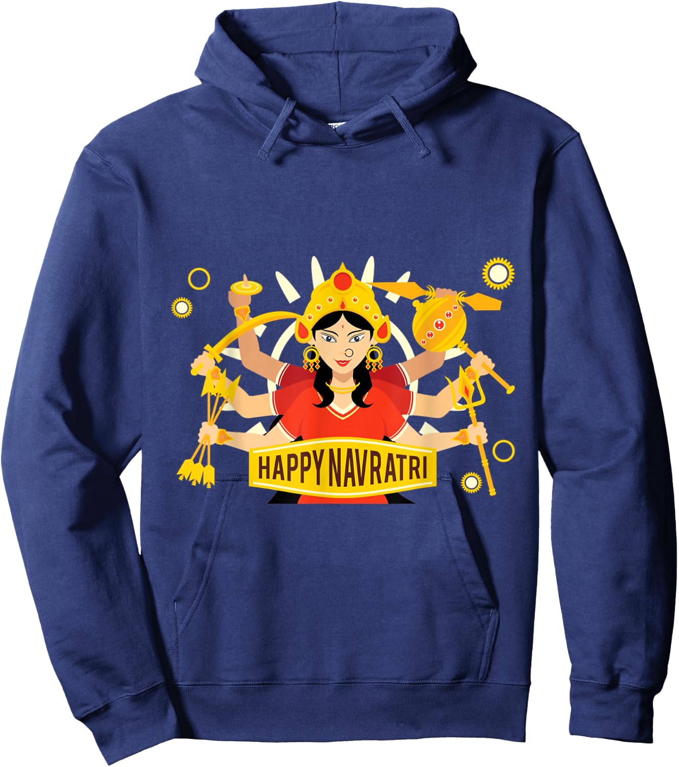 Happy Navratri - Navaratri - Hindu Festival Hoodie - Hoodie | Navy