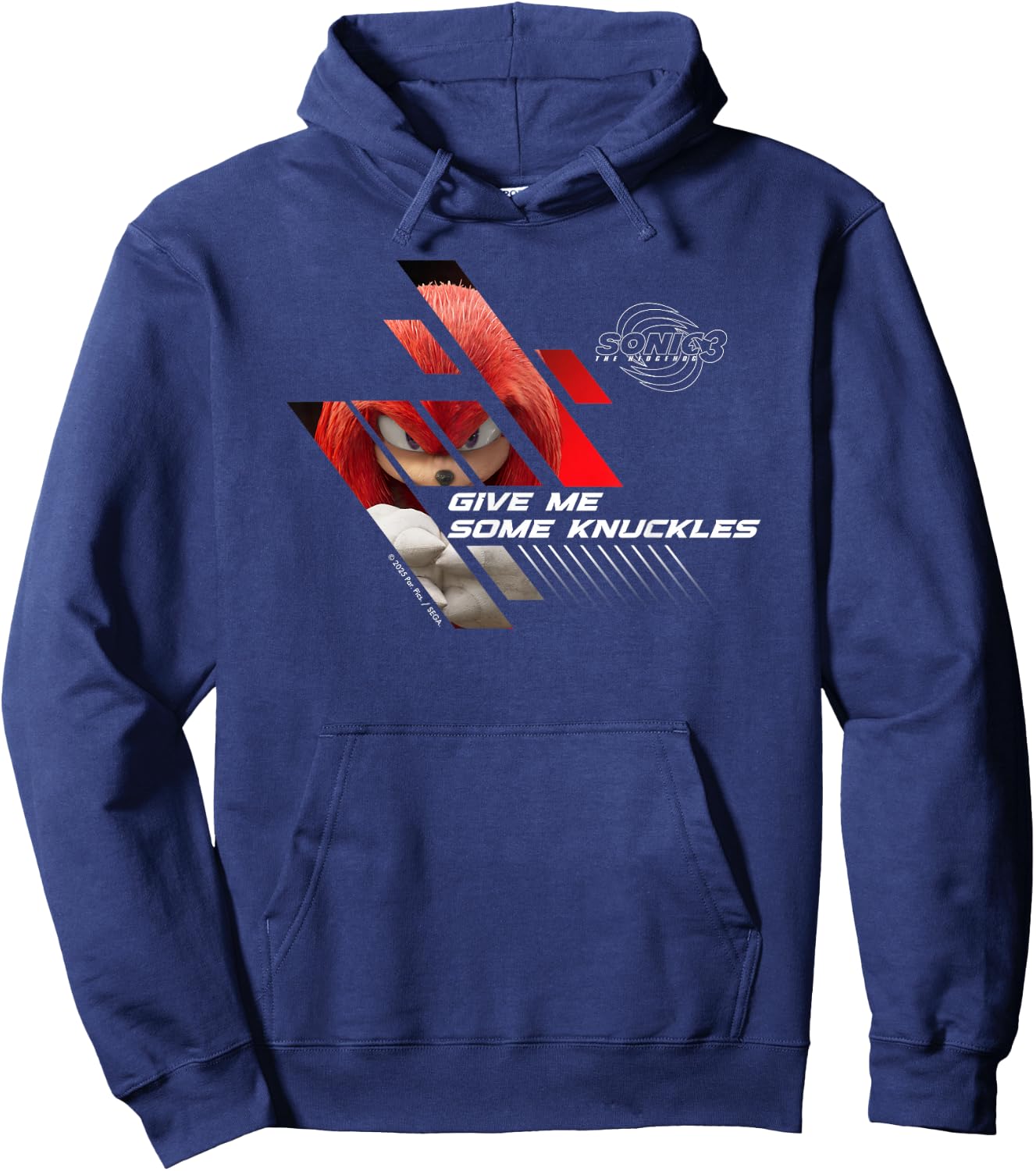 Sonic The Hedgehog 3 - Knuckles Give Me Some Knuckles Hoodie - Hoodie | Navy
