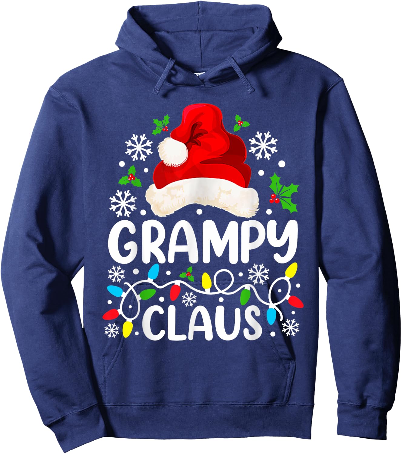 Grampy Claus Funny Christmas Family Matching Hoodie - Hoodie | Navy