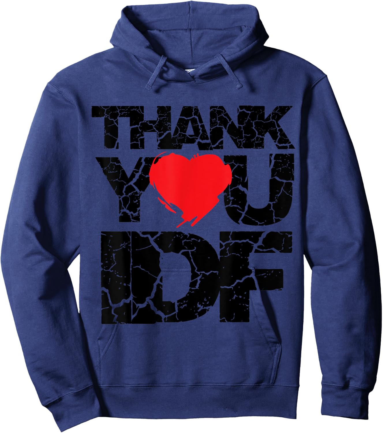 Pro-Israel Thank You IDF Israeli Apparel Jewish Gift Israeli Hoodie - Hoodie | Navy