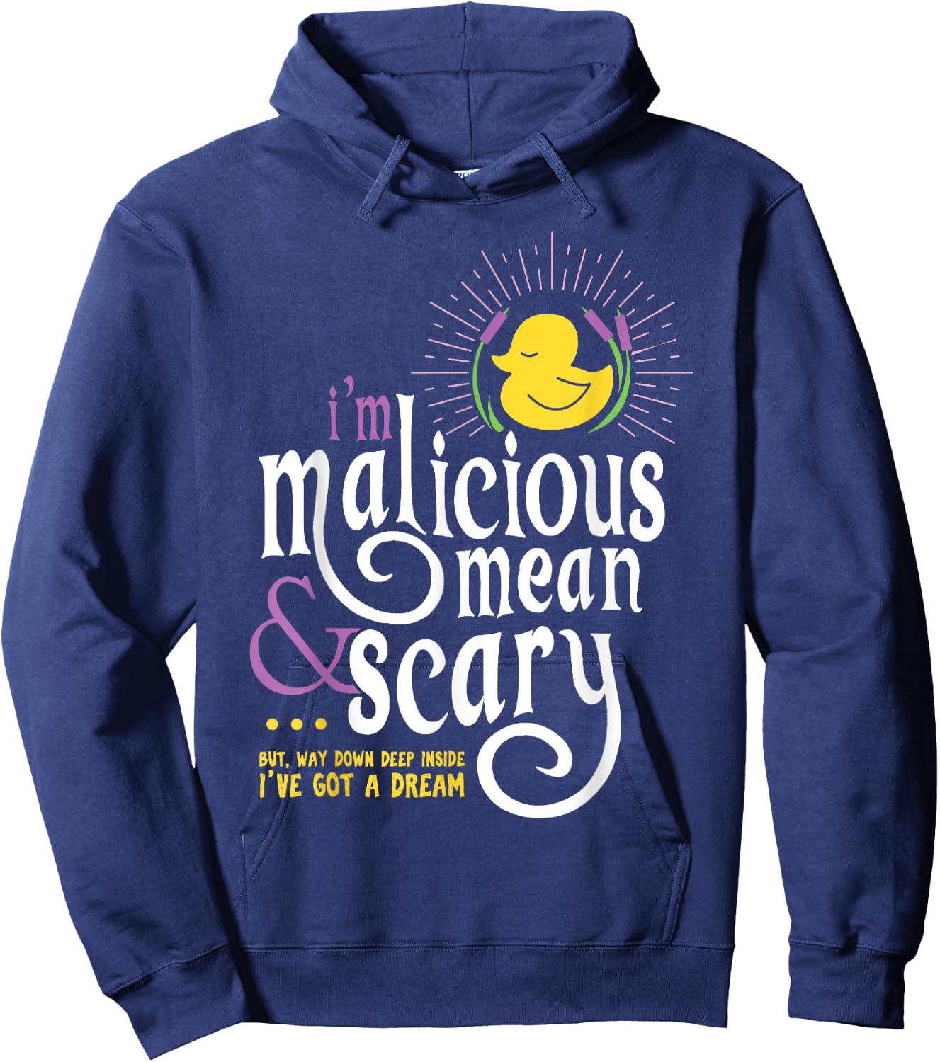 The Snuggly Duckling Malicious, Mean & Scary Hoodie - Hoodie | Navy