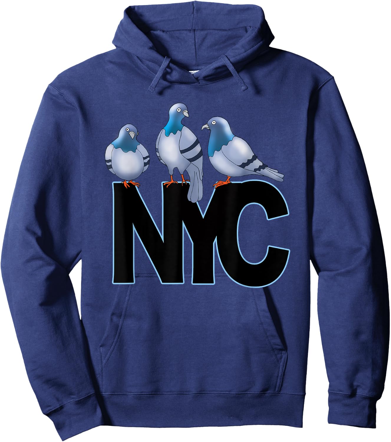 I Love NYC Native Pigeons Funny Hoodie - Hoodie | Navy