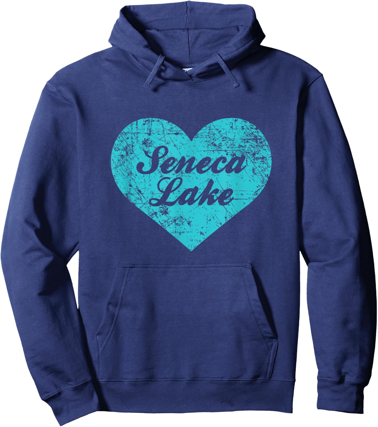 I Love Seneca Lake Shirt, New York Camping Gift Hoodie - Hoodie | Navy