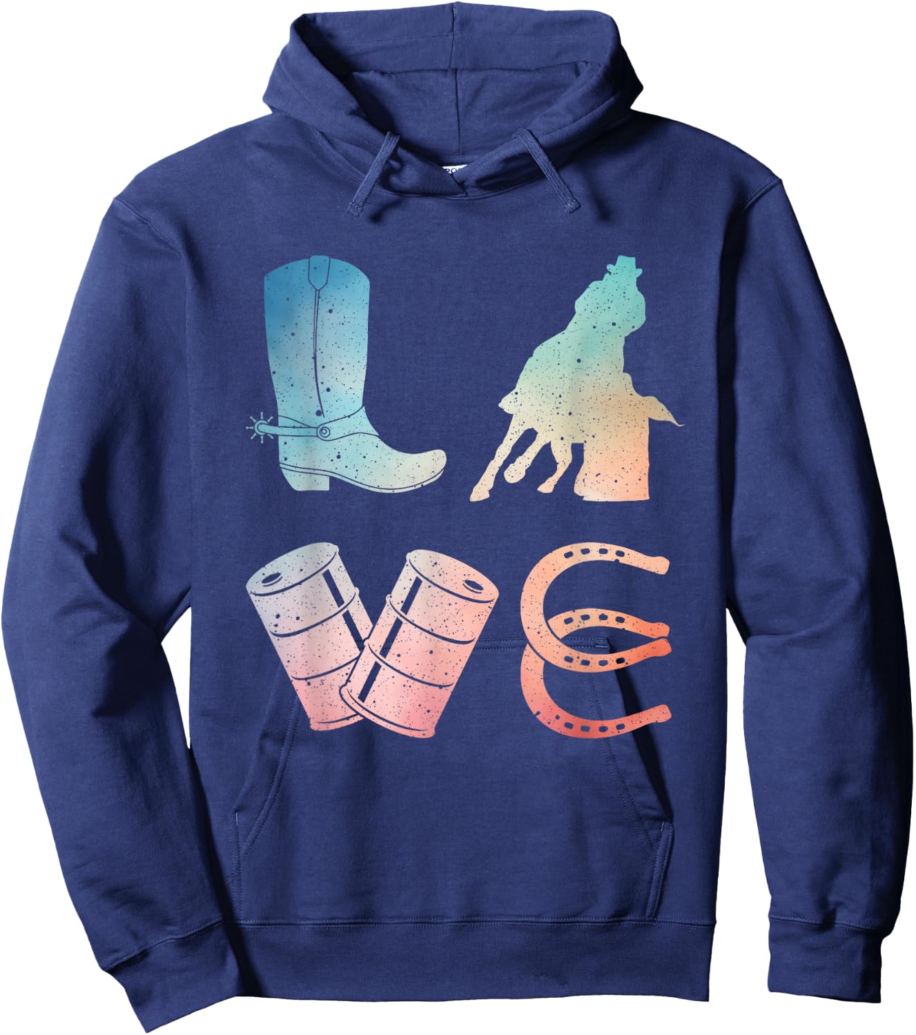 Funny Barrel Racing Design Women Rodeo Barrel Racer Hoodie - Hoodie | Navy