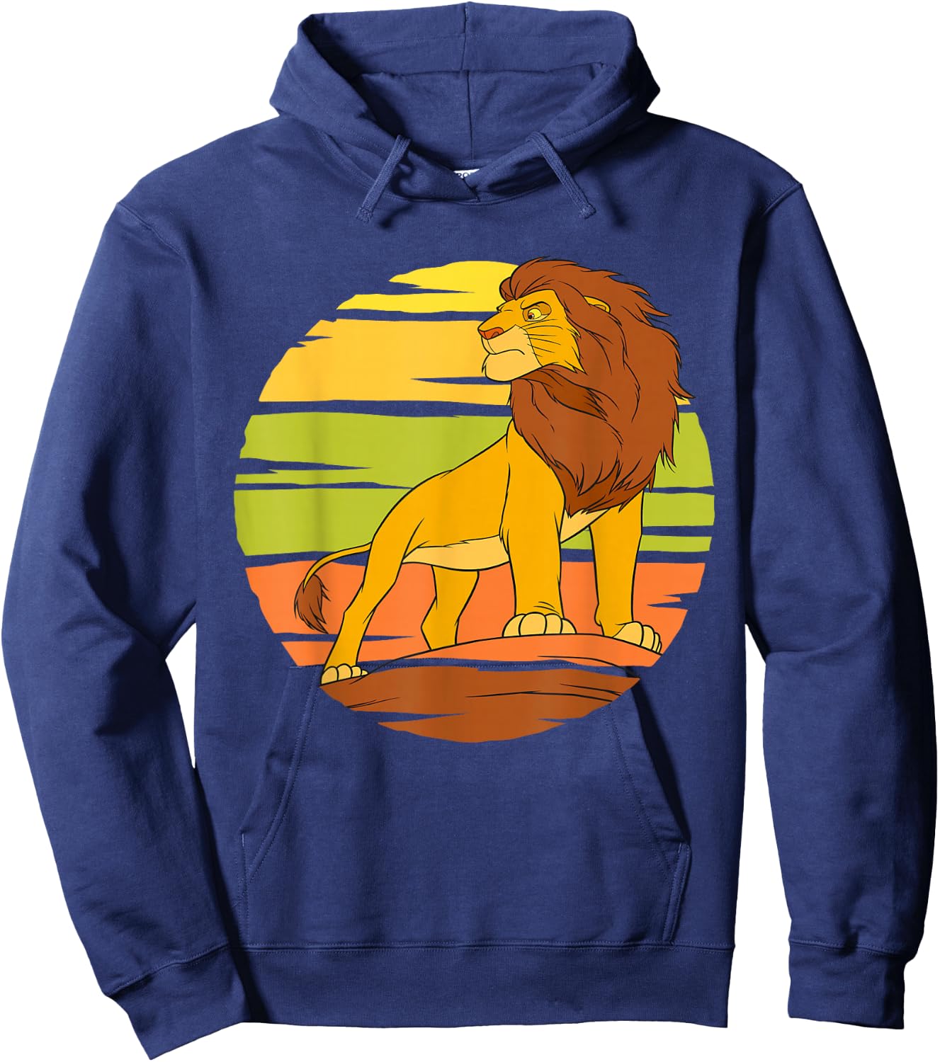 Disney The Lion King Adult Simba Pride Rock Sun Hoodie - Hoodie | Navy