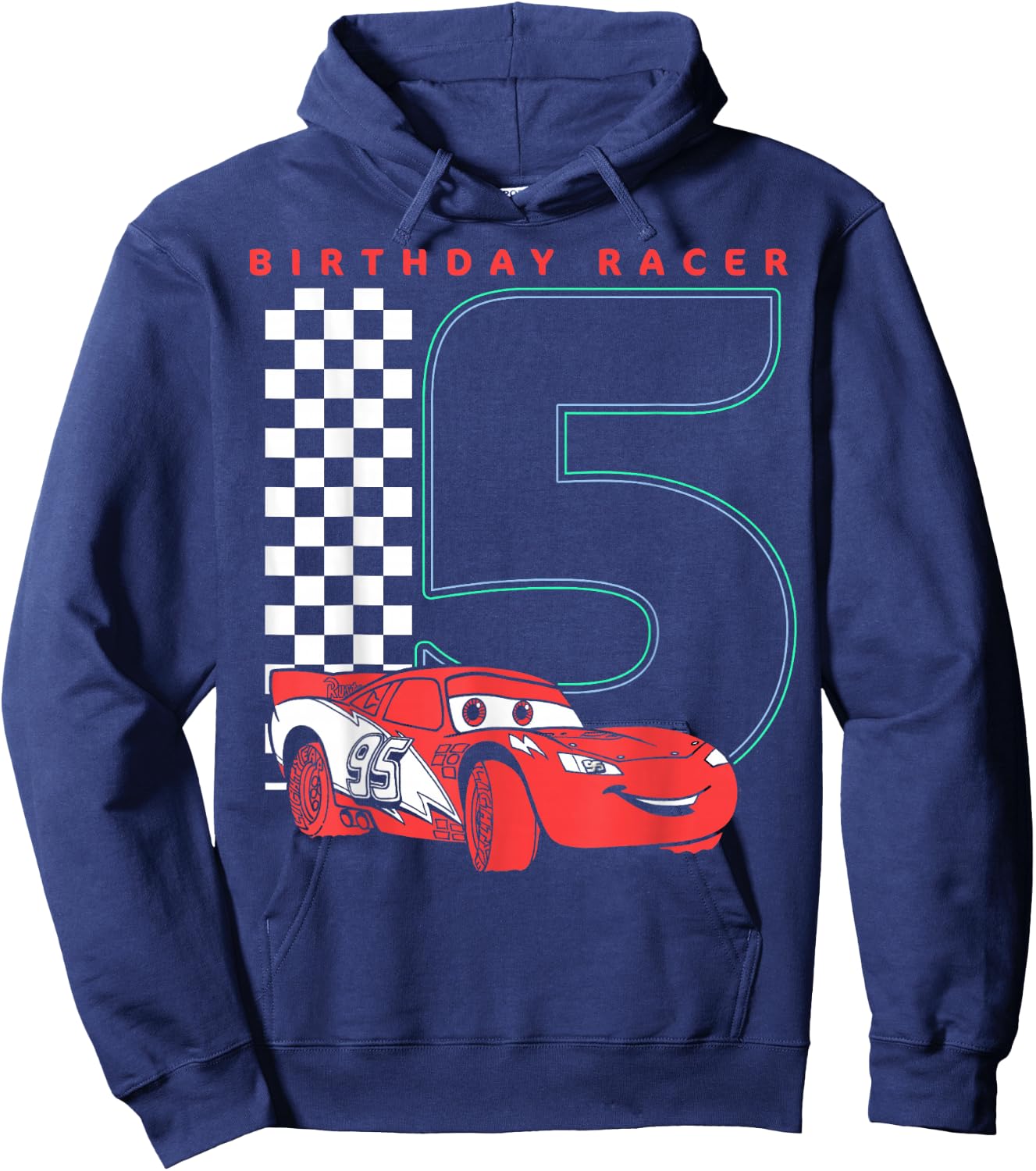 Disney Pixar Cars 5th Birthday Racer McQueen Graphic Small Hoodie - Hoodie | Navy