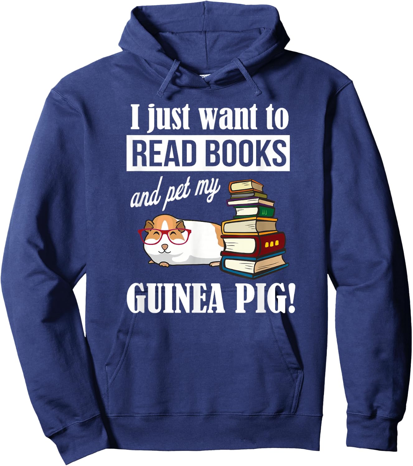 Funny Girls & Boys Read Books And Pet My Guinea Pig Lover Hoodie - Hoodie | Navy