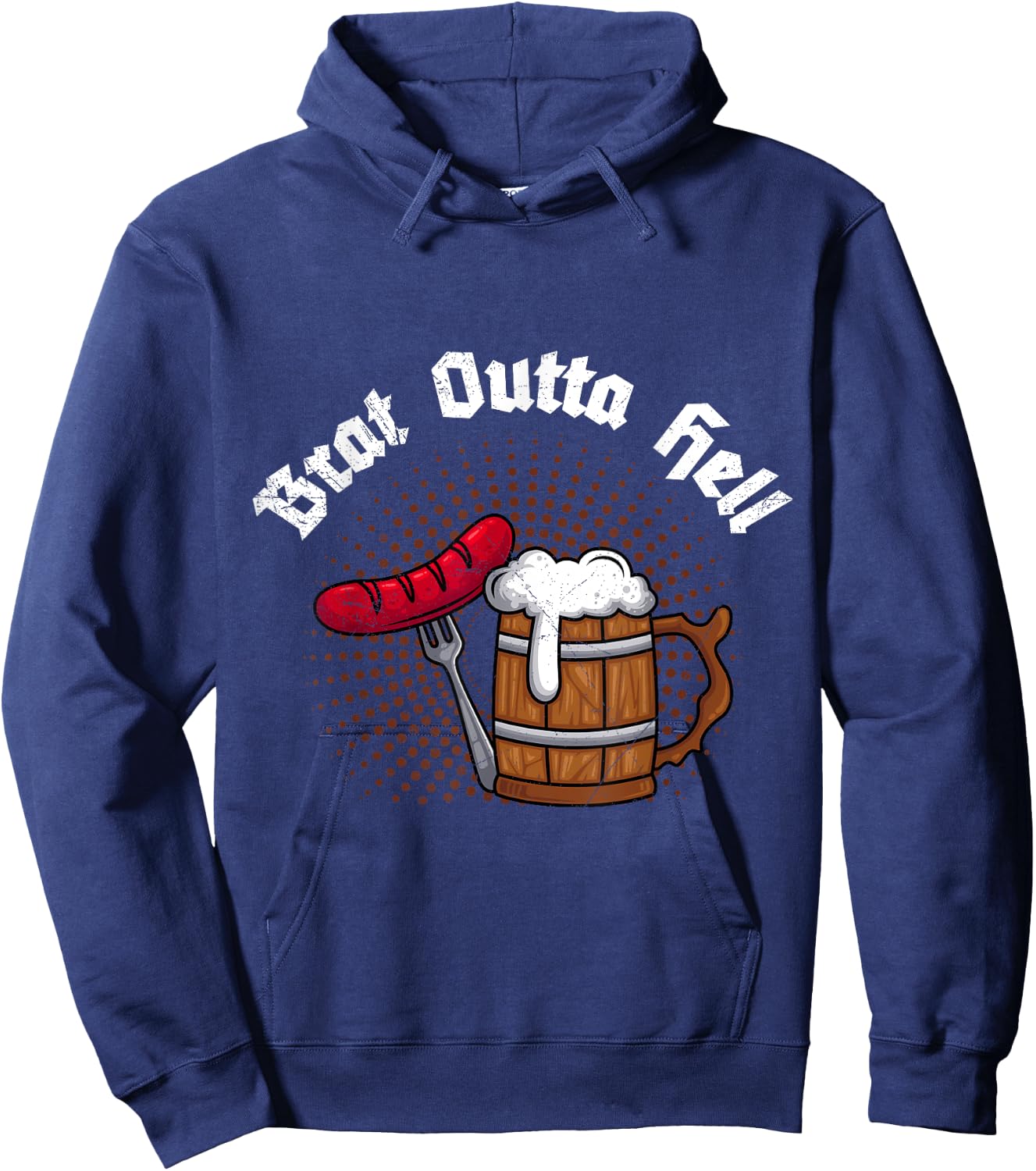 Brat outta Hell Bratwurst or beer Bavaria Hoodie - Hoodie | Navy