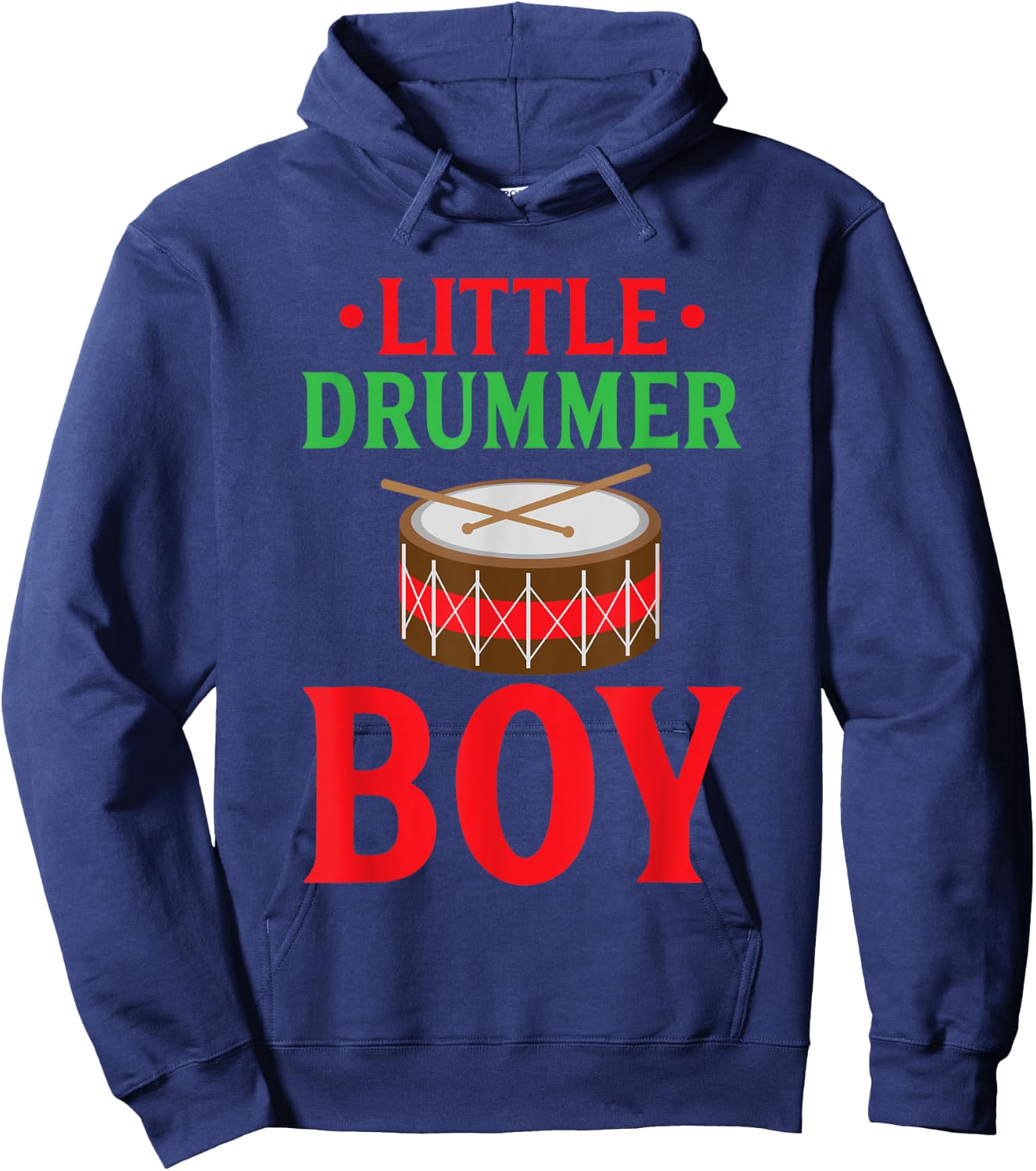 Little Drummer Boy Cute Classic Christmas Song Holidays Hoodie - Hoodie | Navy