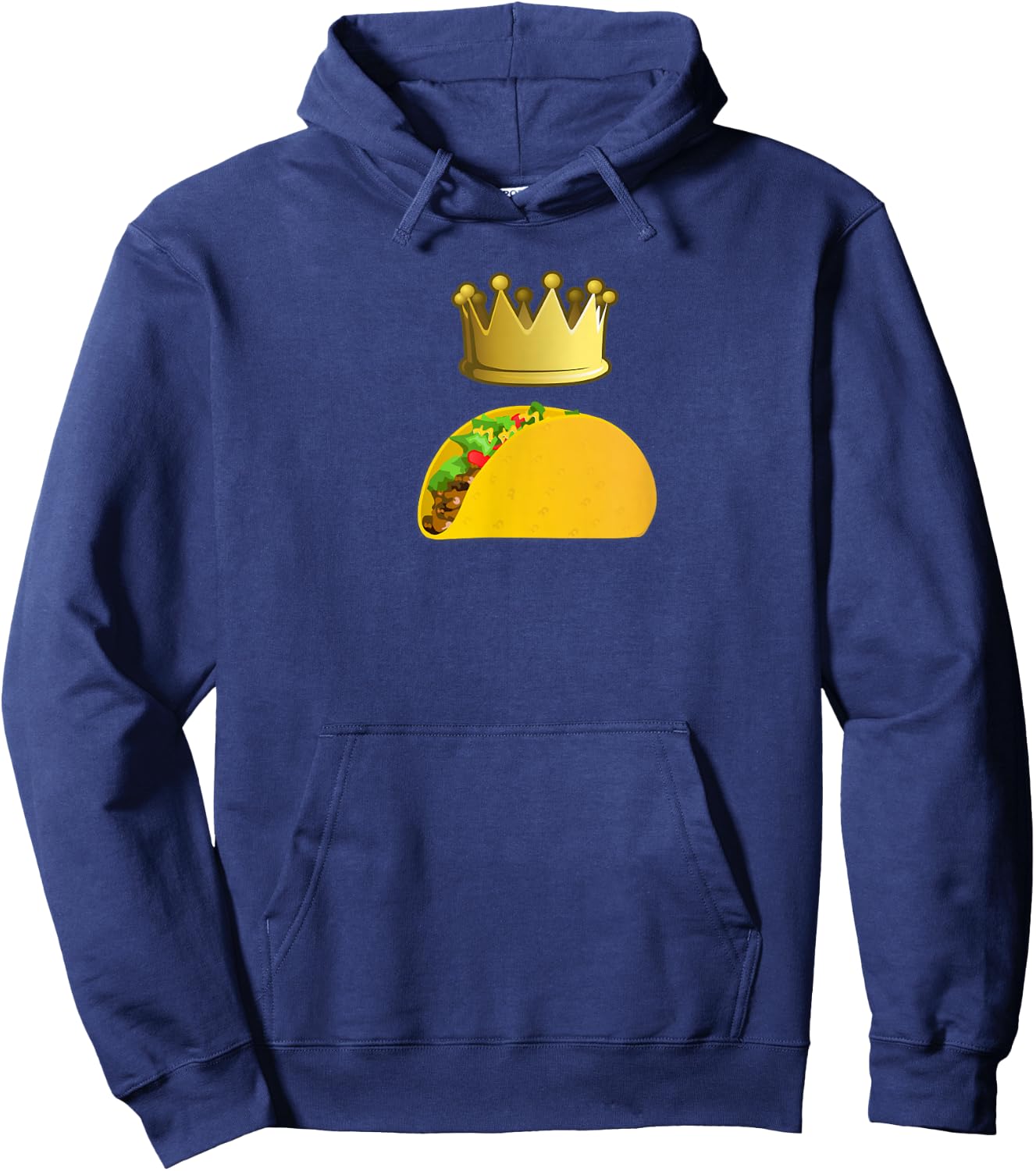 Taco King Funny Food Hoodie - Hoodie | Navy
