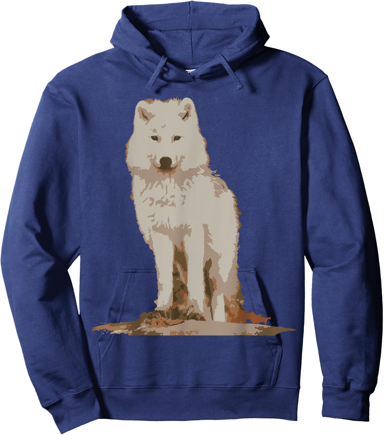 White Wolf T shirt Hoodie - Hoodie | Navy