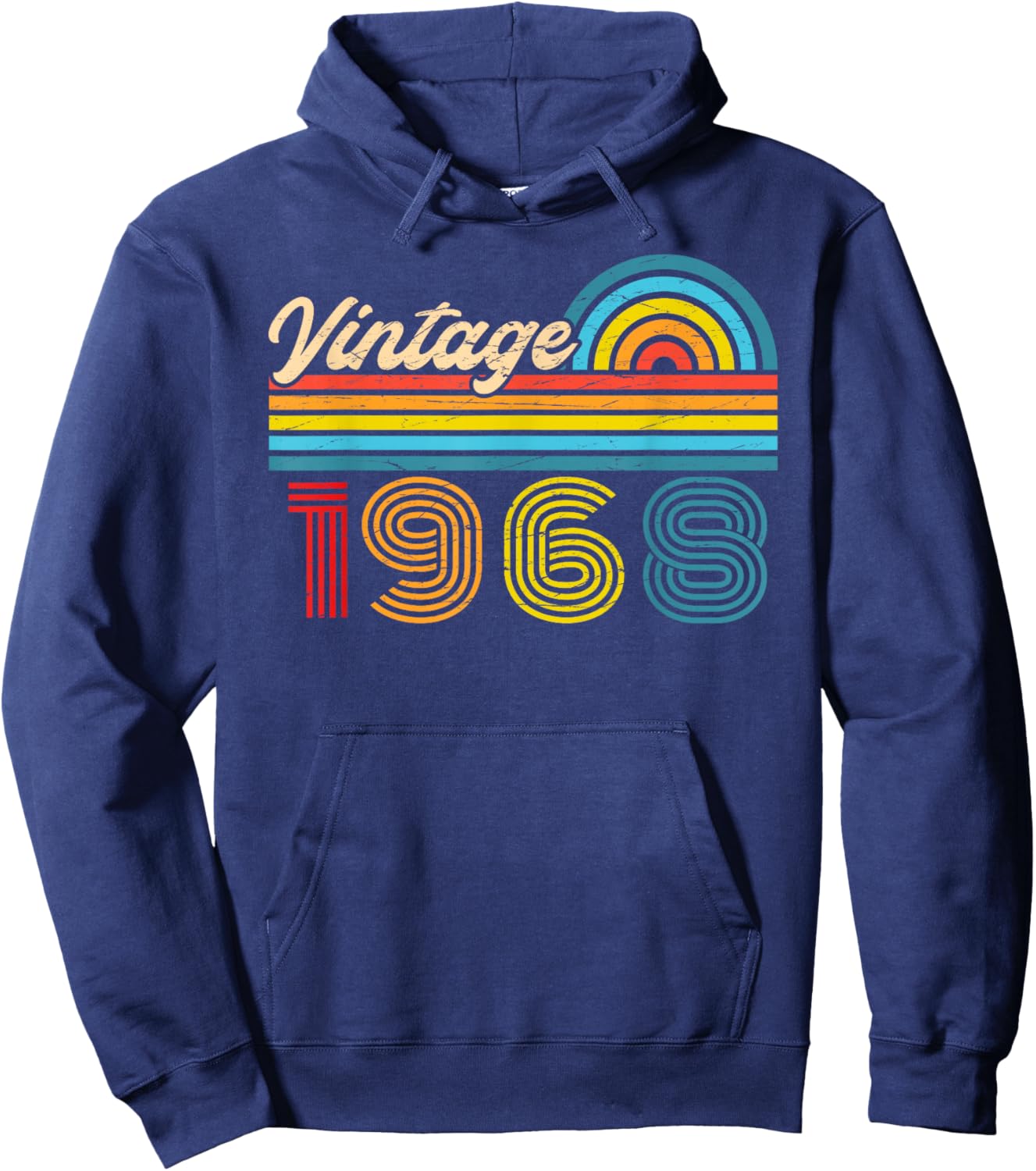 58th Birthday Retro Vintage 1968 Men Women Hoodie - Hoodie | Navy
