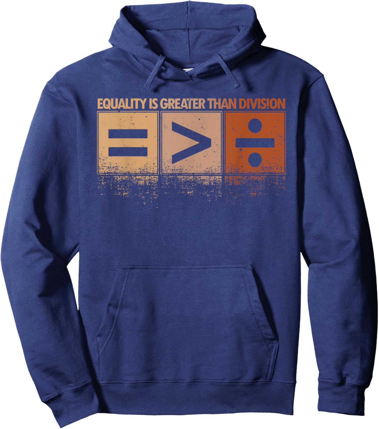 Equality Is Greater Than Division Black History Month Math Hoodie - Hoodie | Navy